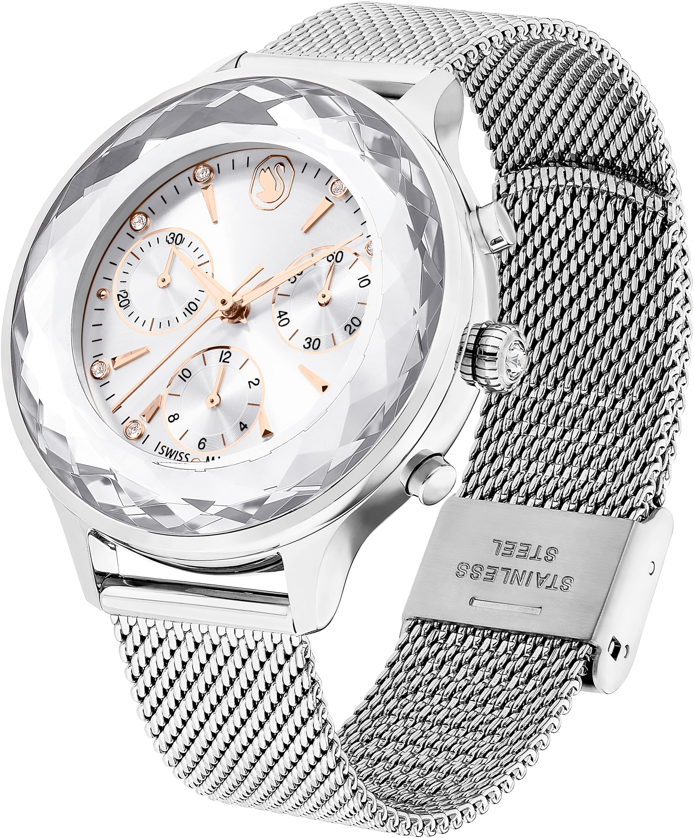 Swarovski Chronograph »NOVA CHRONO«, Armbanduhr, Quarzuhr, Damenuhr, Stoppfunktion, Swarovski®-Kristall