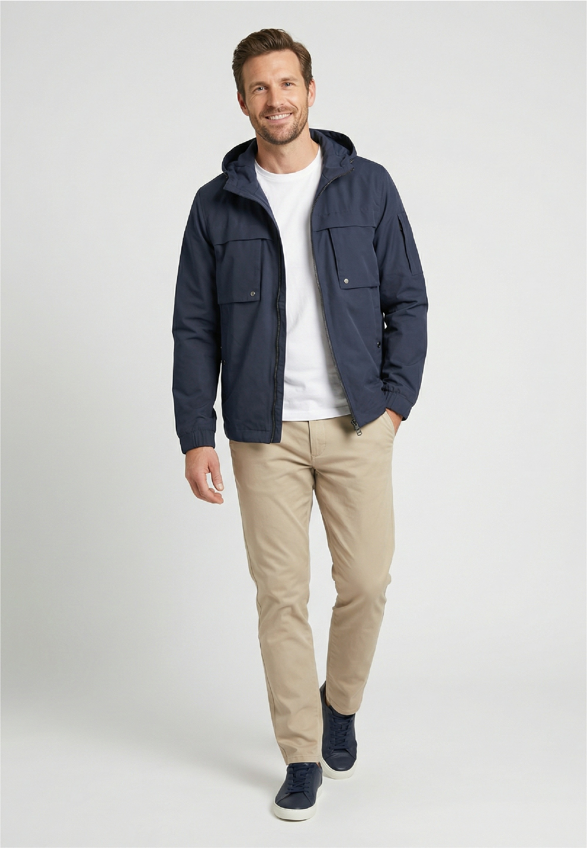 New Canadian Outdoorjacke 1 Stk. tlg. mit abnehmbarer, verstellbarer Kapuze