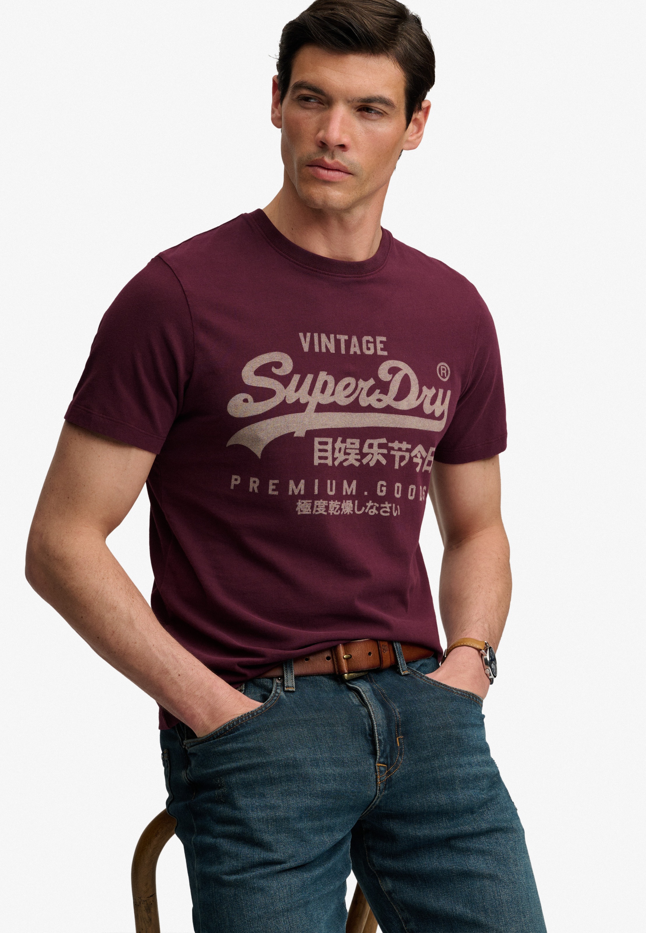 Superdry Rundhalsshirt »VL CLASSIC TEE« Baumwolle, relaxed fit