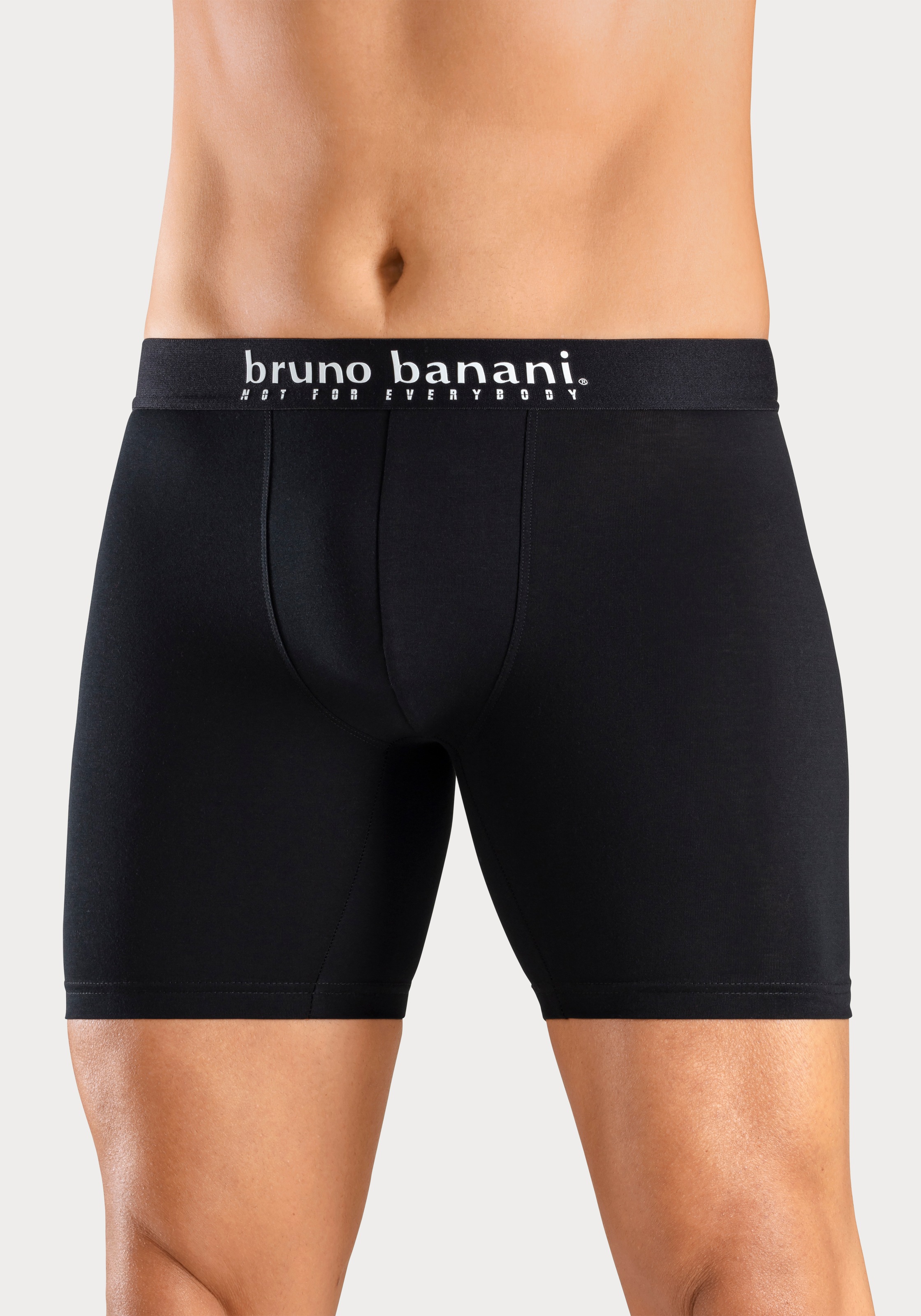 Bruno Banani Langer Boxer Packung, 4er-Pack, 4 Stk. mit Palmendruck und uni günstig online kaufen