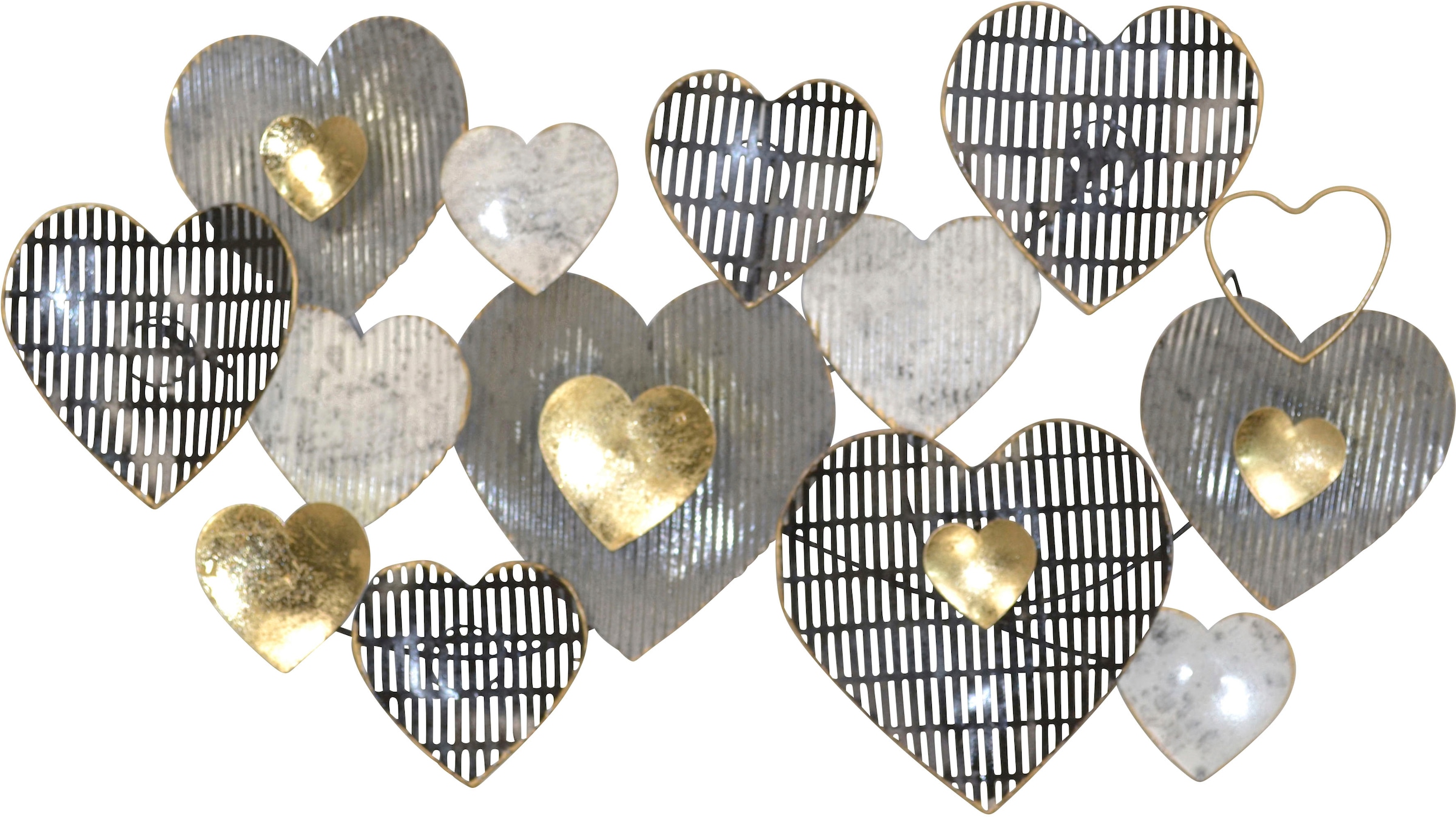 HOFMANN LIVING AND MORE Wanddekoobjekt "Wanddekoration" verschiedene Herzen günstig online kaufen