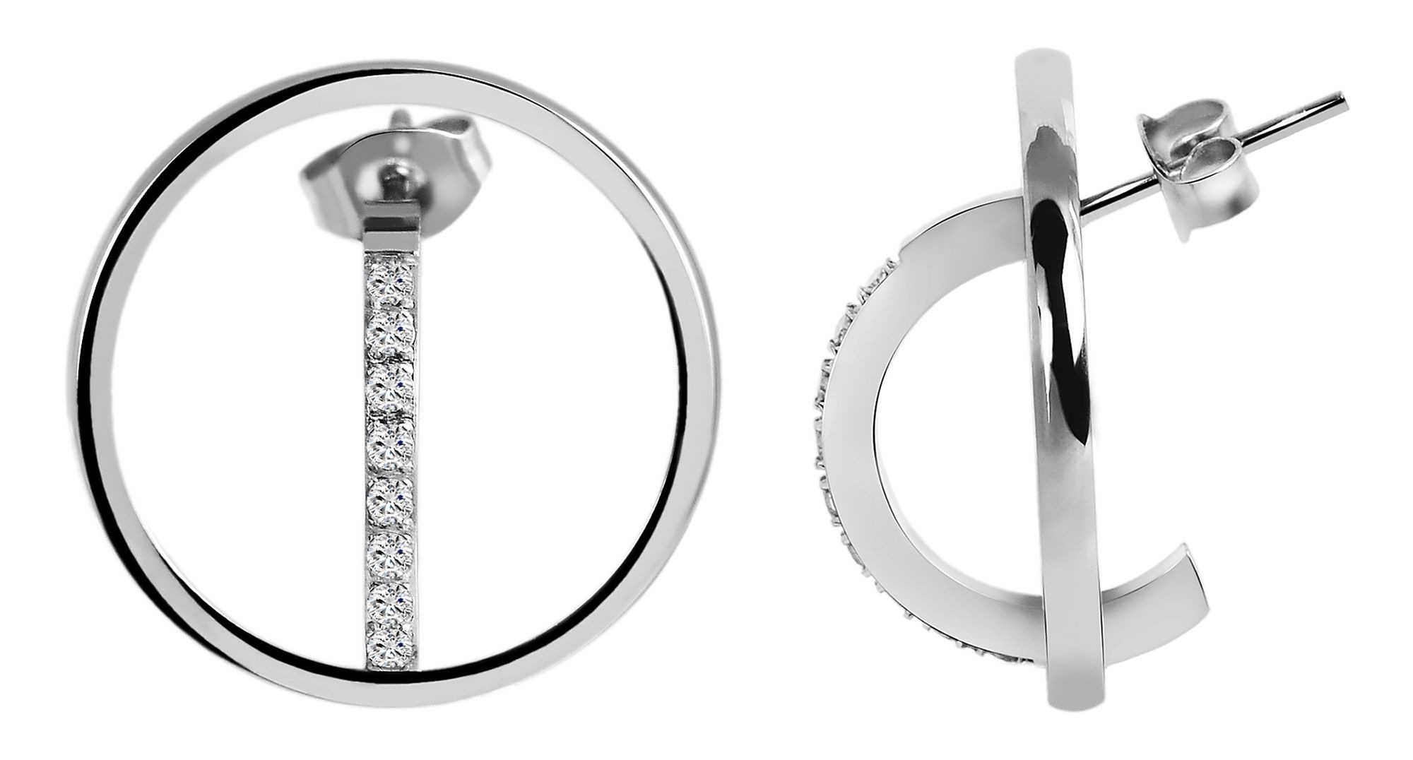 Adelia´s Paar Ohrhänger »Damen Ohrringe – Ohrstecker aus Edelstahl mit Strass Steinchen« Zum Verschenken – ideal zum einen besonderen Tag