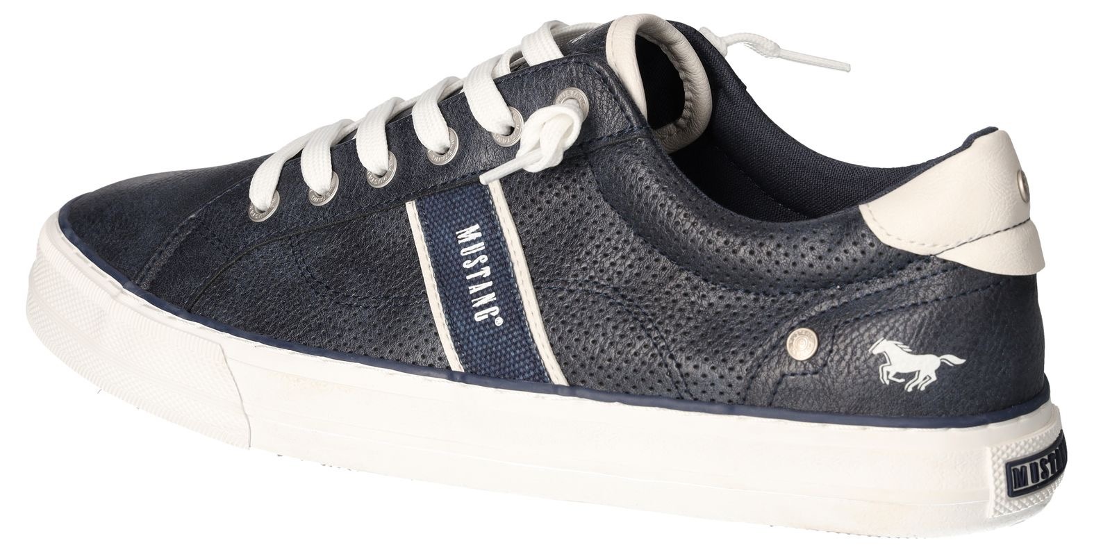 Mustang Shoes Slip-On Sneaker, mit stylischem Seitenstreifen, Freizeitschuh, Halbschuh, Schnürschuh