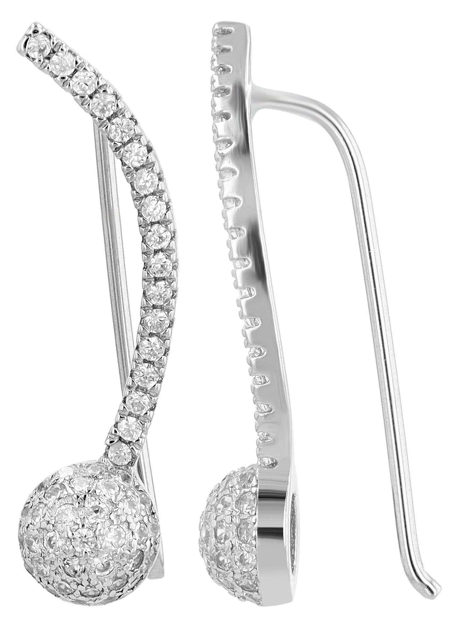 Adelia´s Paar Ohrhänger "Ohrringe – Ohrhänger aus 925 Silber mit Zirkonia" Perfekt als Geschenk zum einfach so