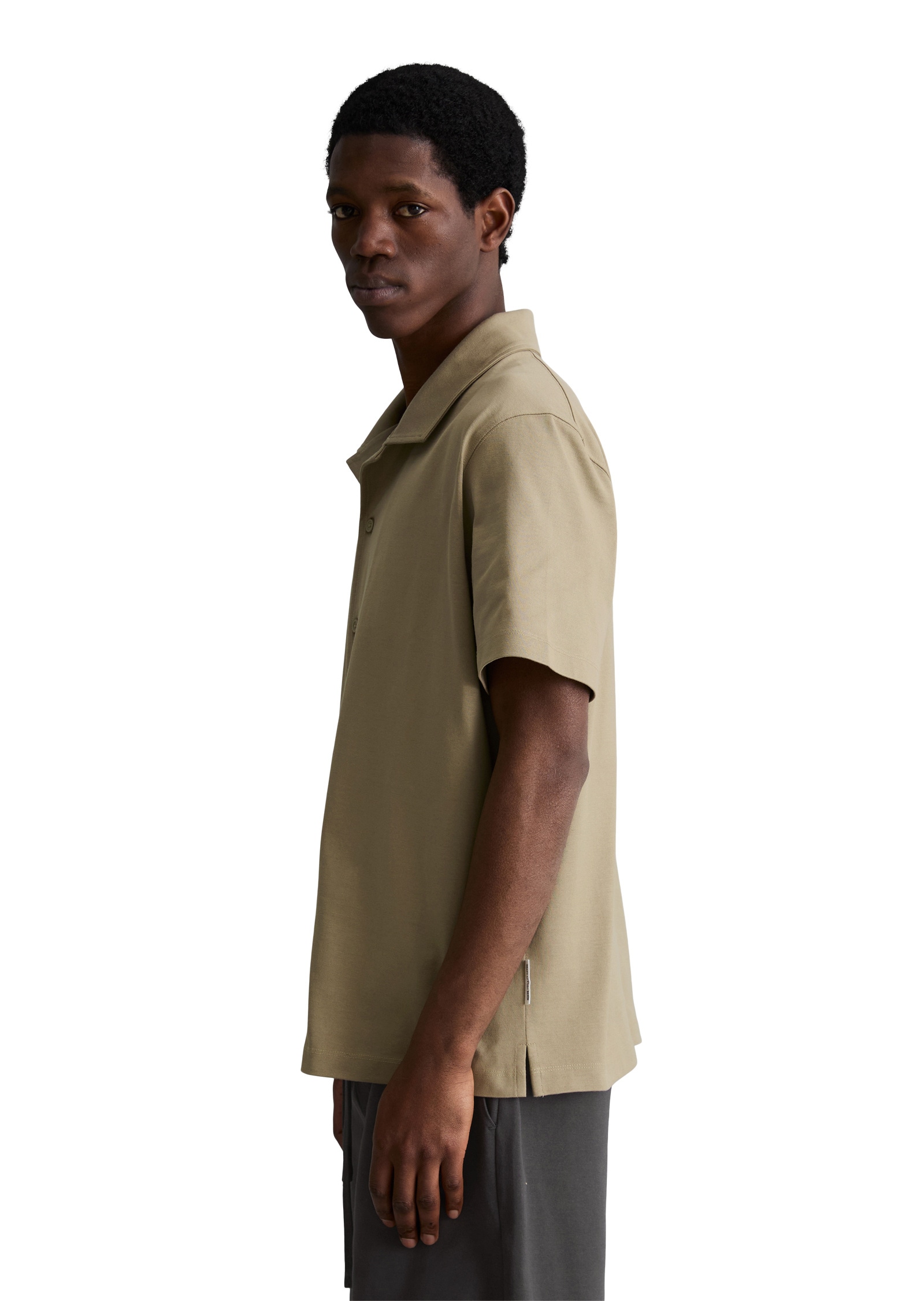 Marc O'Polo DENIM Kurzarmhemd »aus schwerem Bio-Baumwoll-Jersey«