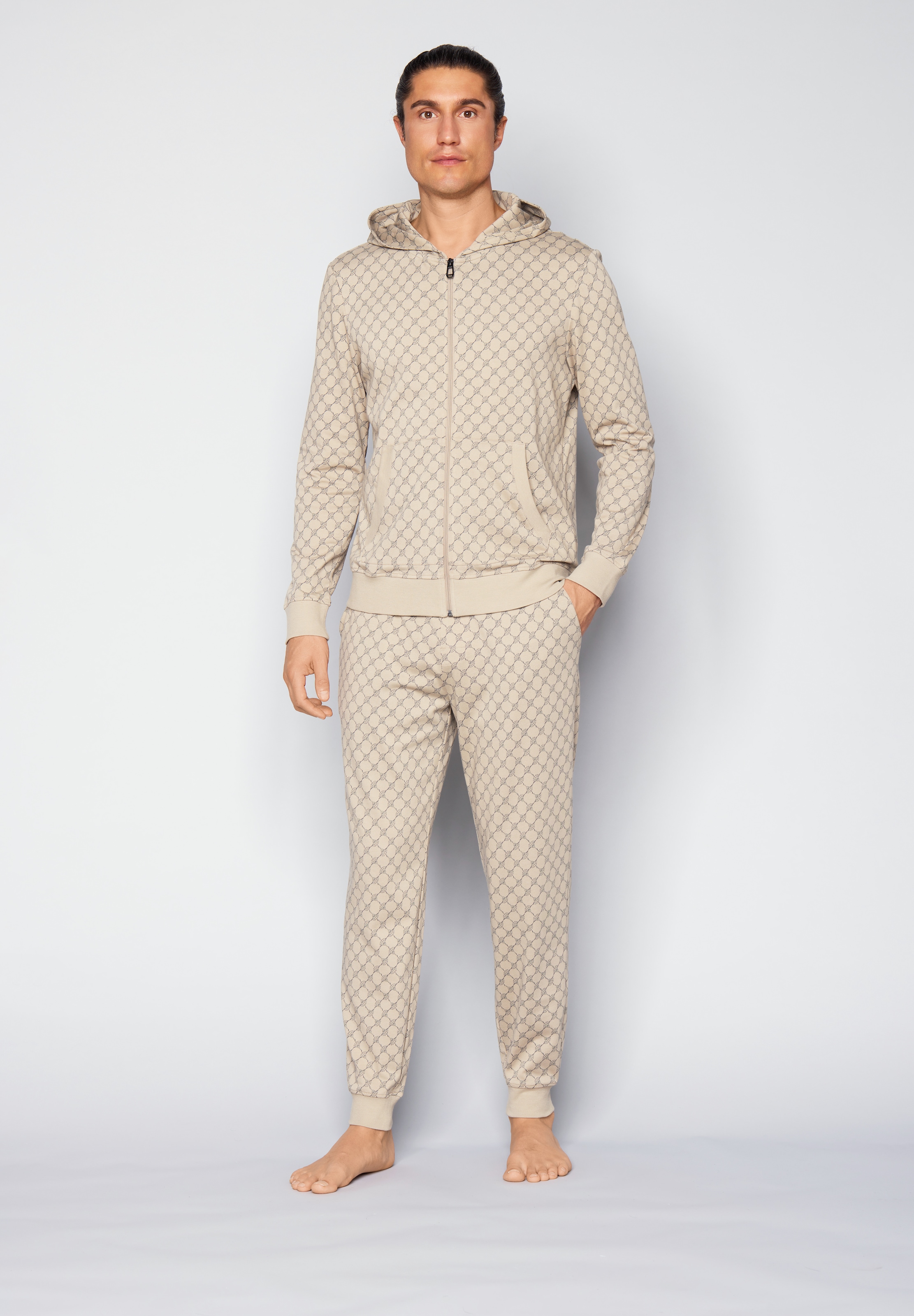 JOOP! Loungehose »Leisure«  mit Cornflower-Print, seitlichen Taschen und Bindeband