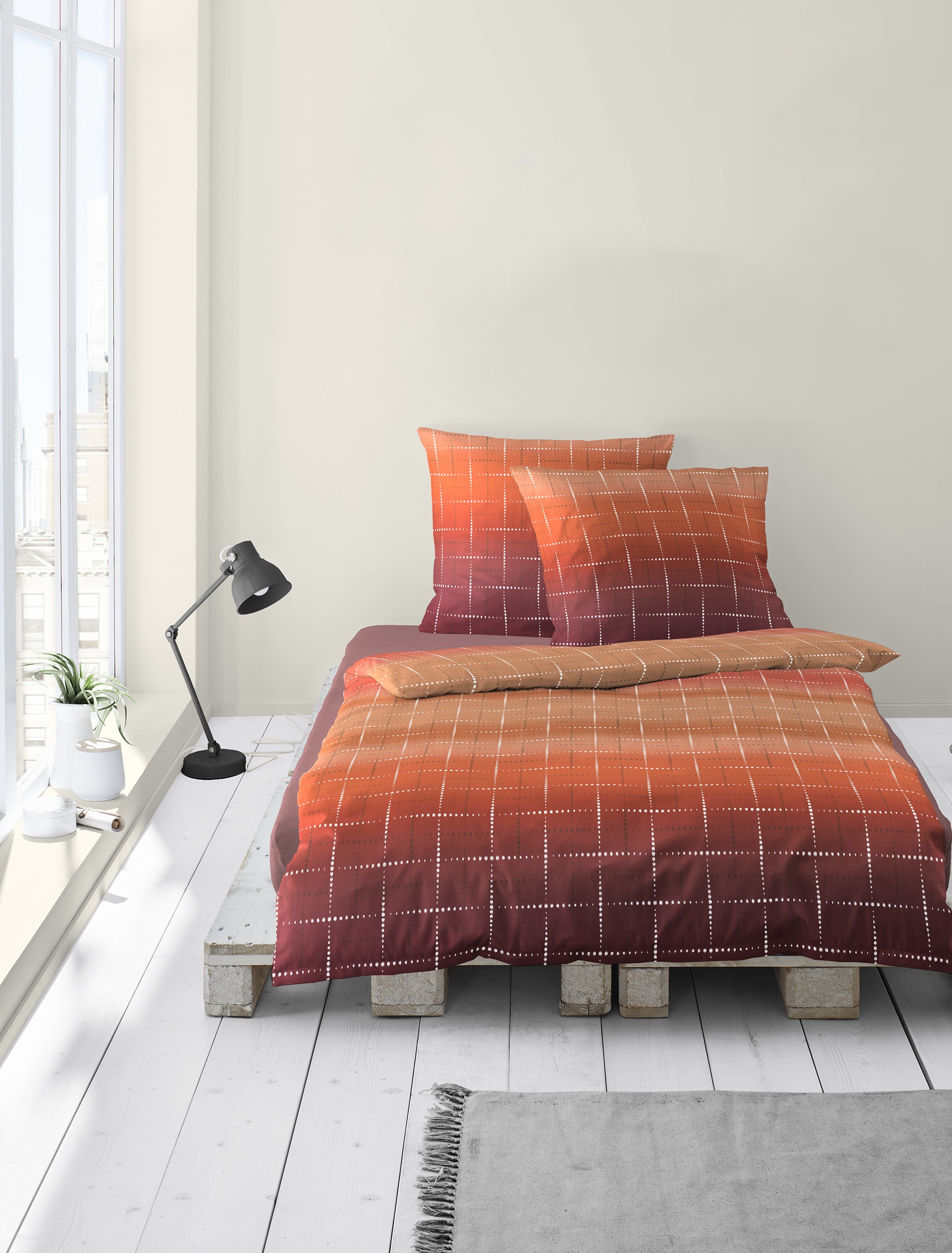 BIERBAUM Bettwäsche "4062" 2 Stk. tlg. Mako-Satin, 100 % Baumwolle, pflegel günstig online kaufen