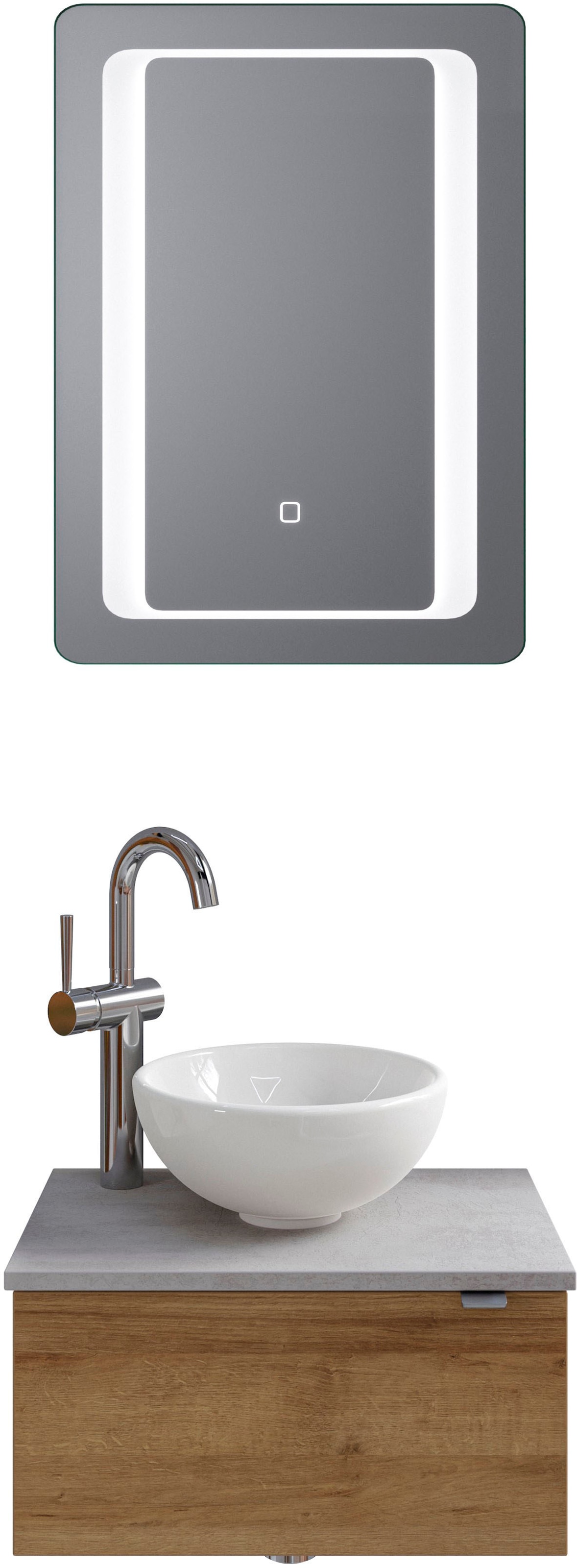 Saphir Badmöbel-Set "Serie 6915" 4 Stk. tlg. Gäste-Bad, 51 cm breit, mit LE günstig online kaufen