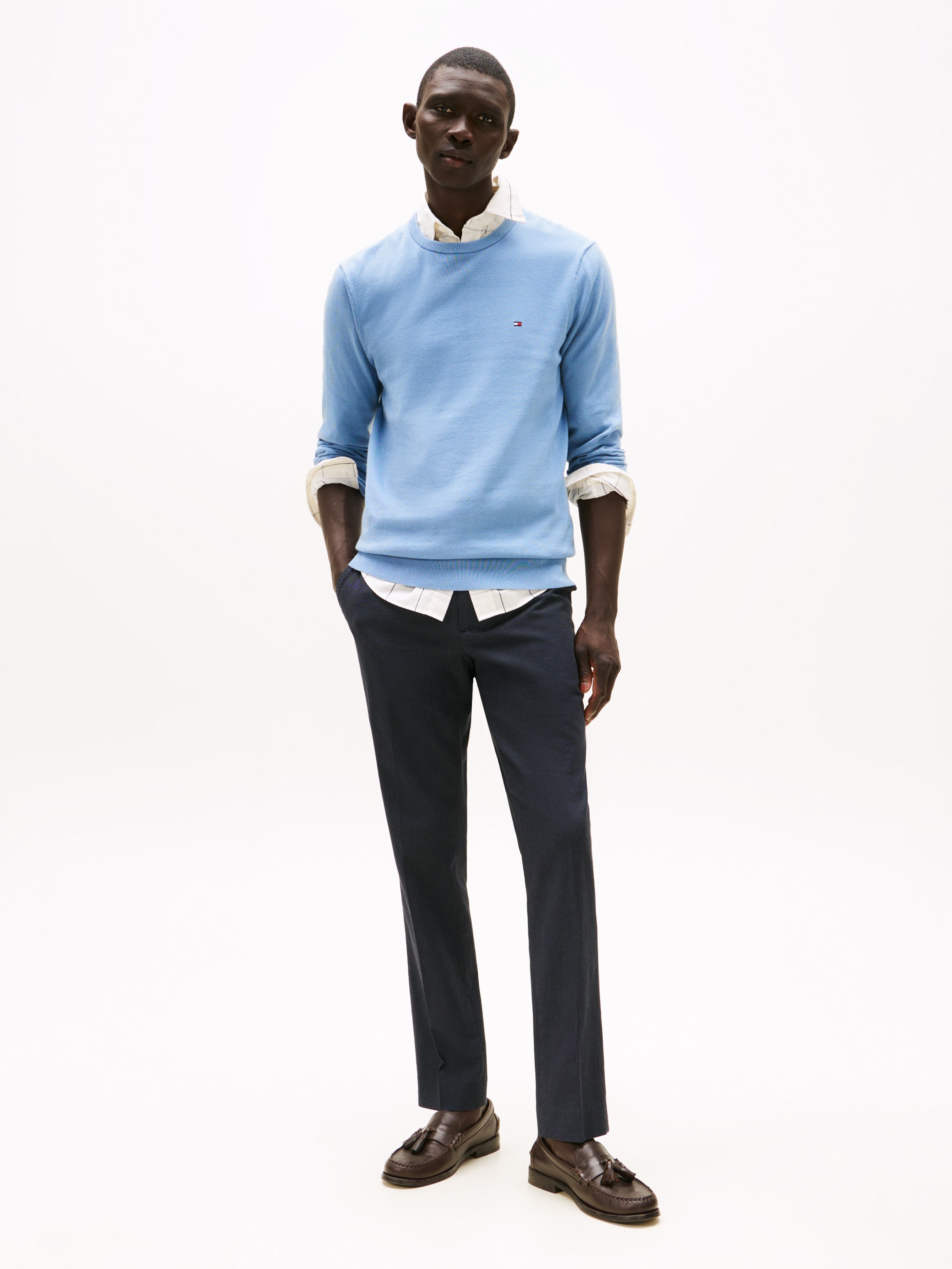 Tommy Hilfiger Rundhalspullover "ESSENTIAL COTTON CREW NECK" Crewneck Regul günstig online kaufen