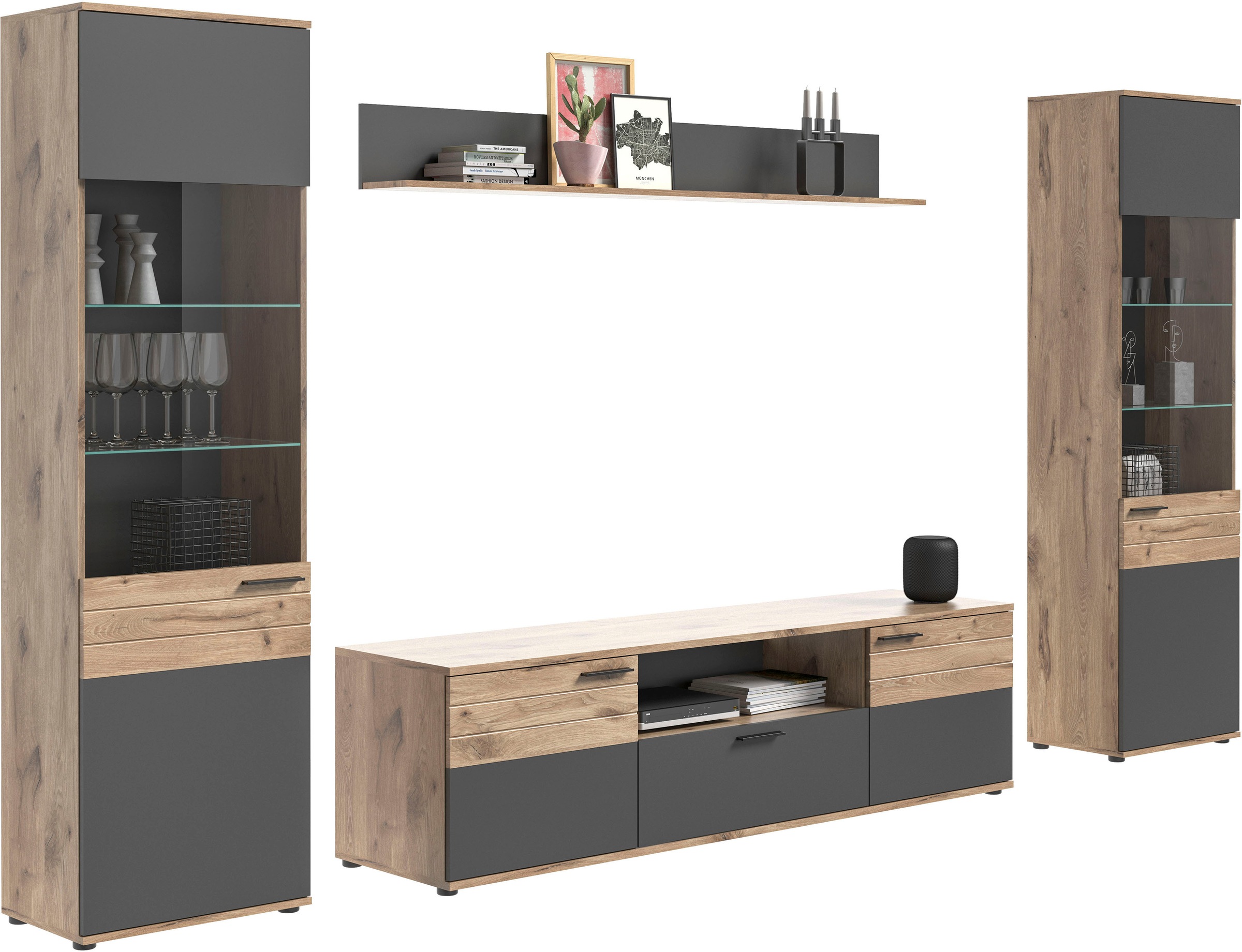INOSIGN Wohnwand "Riga" 4 Stk. tlg. günstig online kaufen