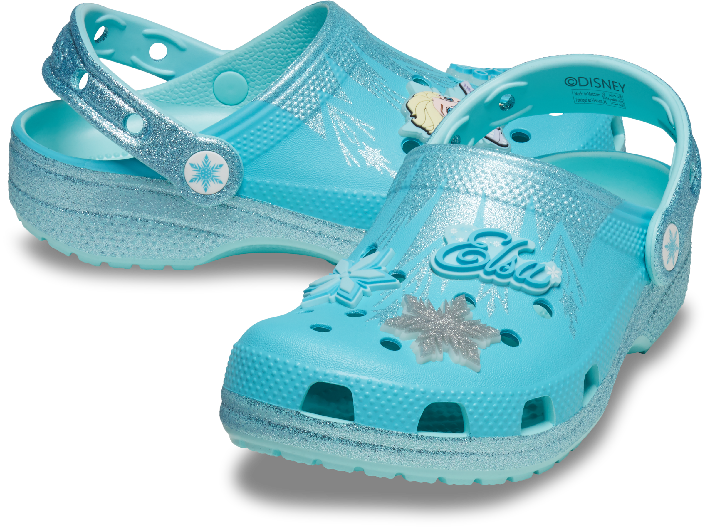 Crocs Clog »Frozen Elsa«  Hausschuh, Sommerschuh, Strandschuh mit Glitzer