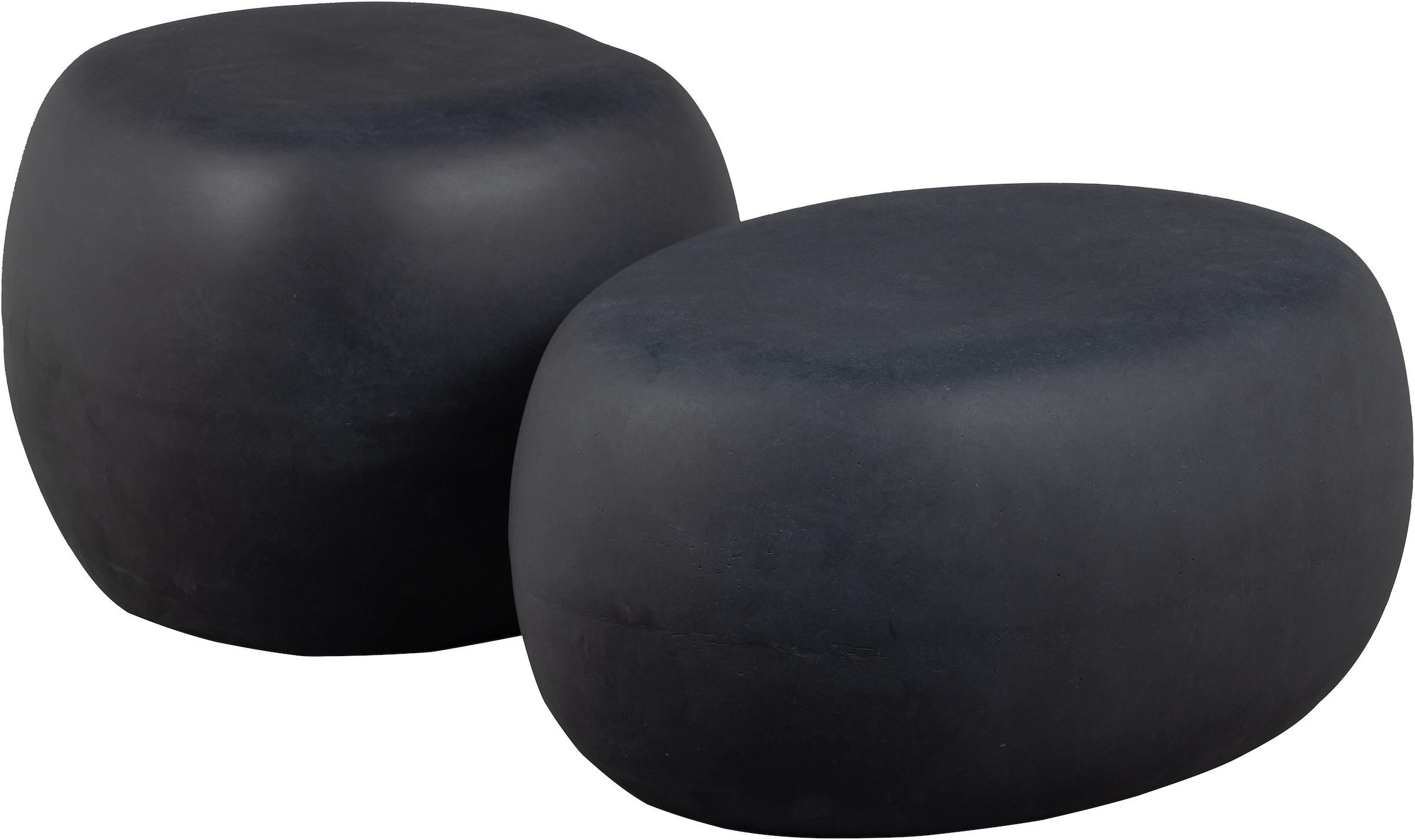 WOOOD Beistelltisch »Pebble aus Fiberclay mit abgerundeter organischer Form« Tragkraft 90 kg, Glasfaser-Ton-Gemisch, offene Materialstruktur