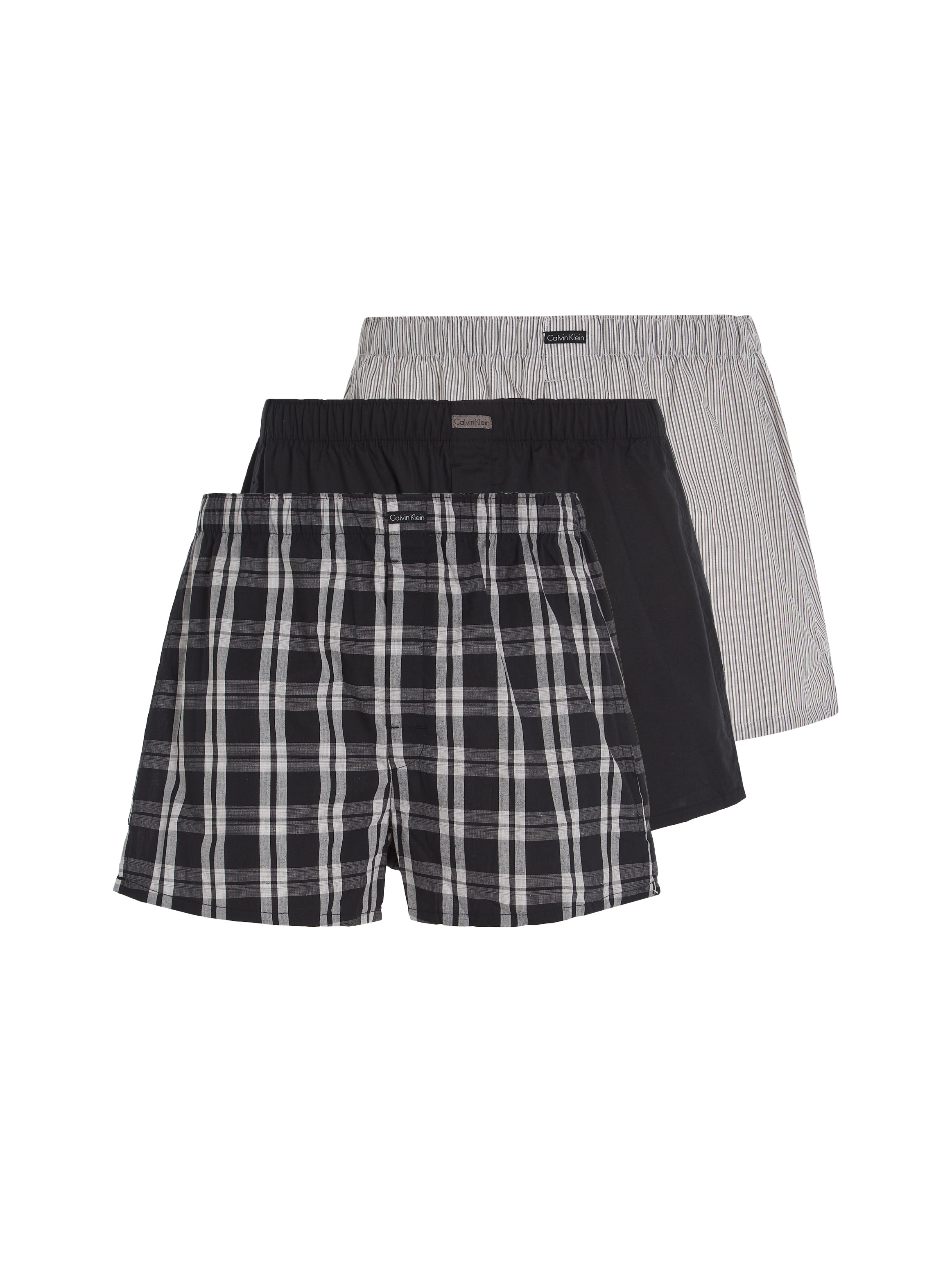 Calvin Klein Underwear Webboxer »CLASSIC FIT«, (3 St.), im kariertem, gestreiftem oder unifarbenem Design