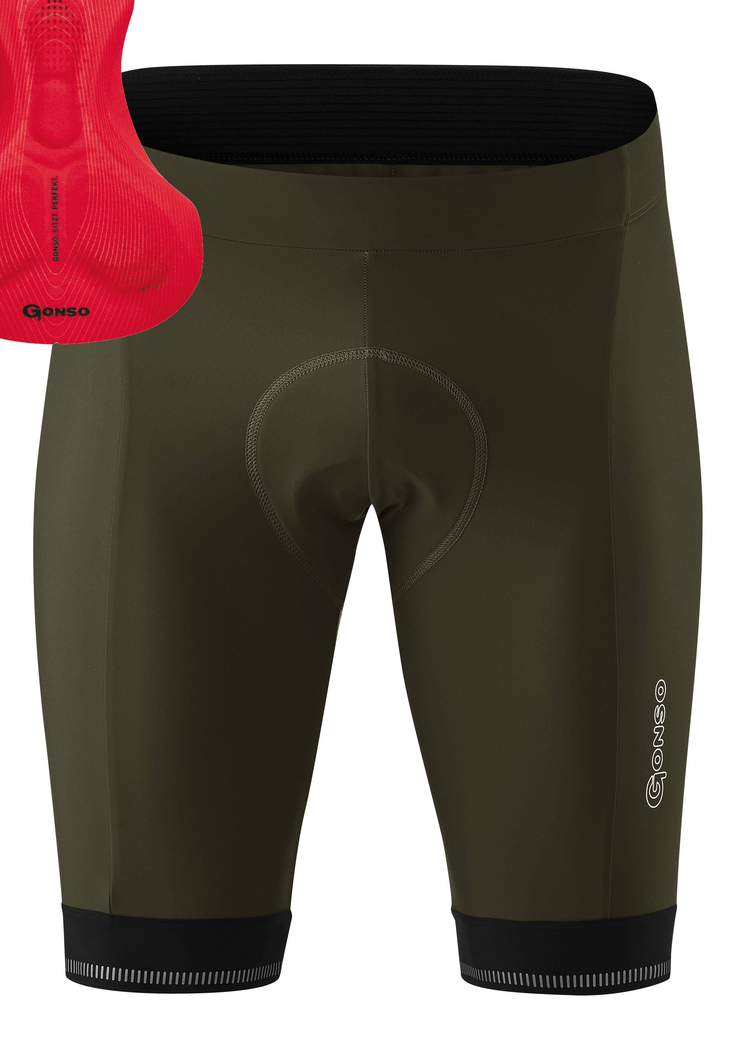 Gonso "SITIVO M" Herren Radhose, Radlerhose mit speziellem Sitzpolster, Tight Fit