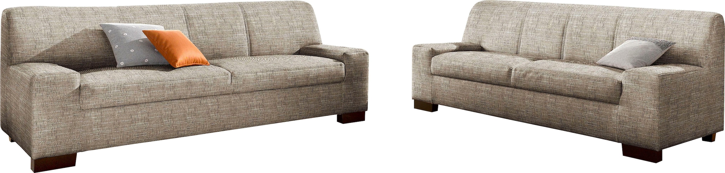 DOMO collection Polstergarnitur "Norma kubisch und zeitlos" Set, 2 Stk. tlg günstig online kaufen