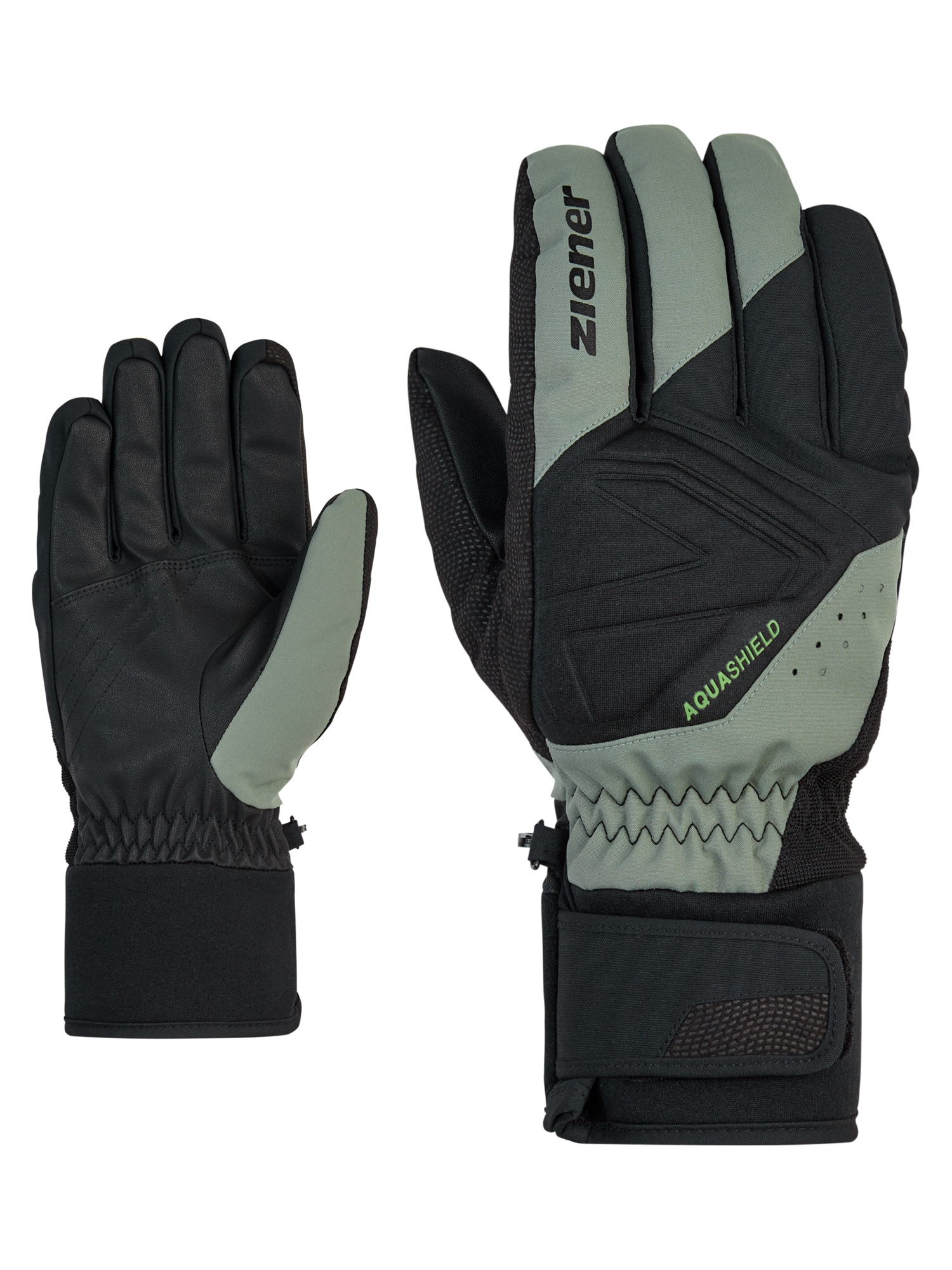 Ziener Skihandschuhe "GATIS-Z AQUASHIELD" wasserdicht, winddicht, atmungsaktiv, warmes Fleece-Futter