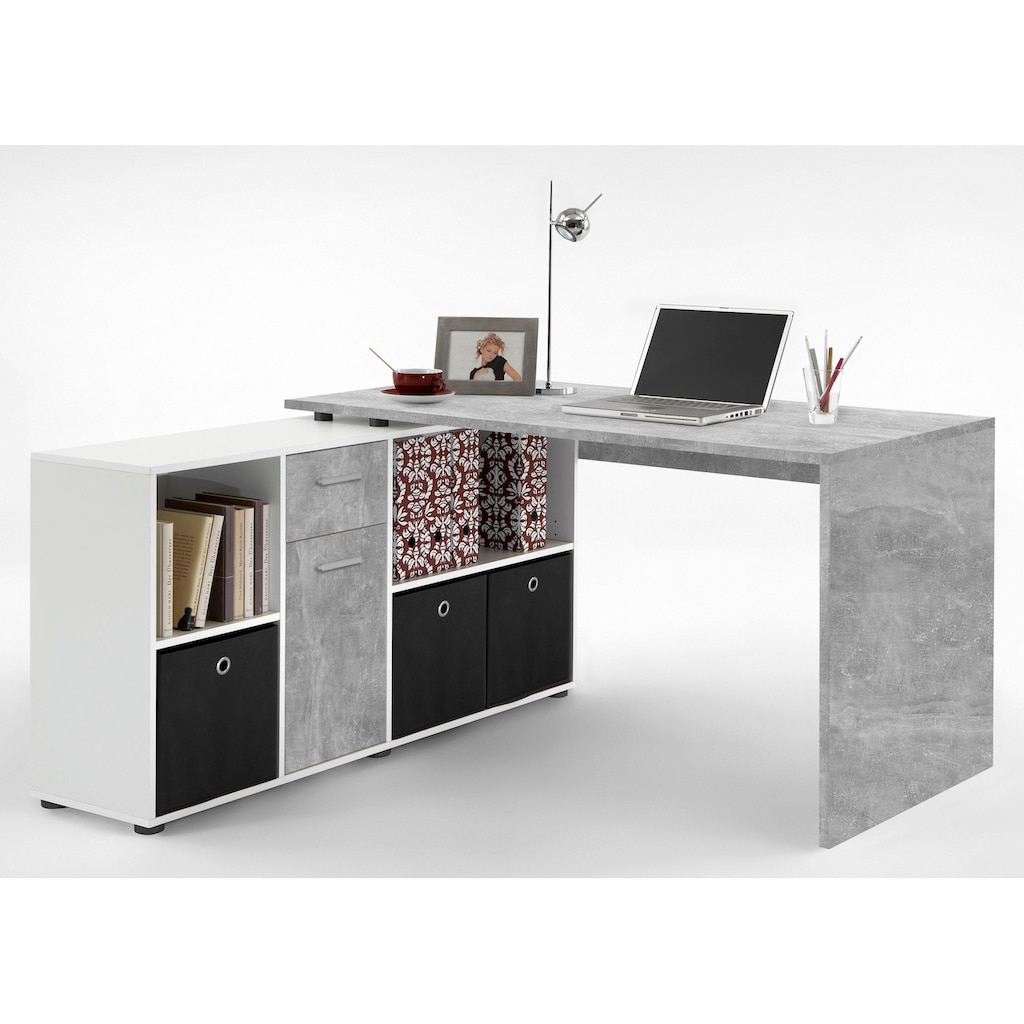 FMD Eckschreibtisch »Lex, Schreibtisch / Sideboard,«