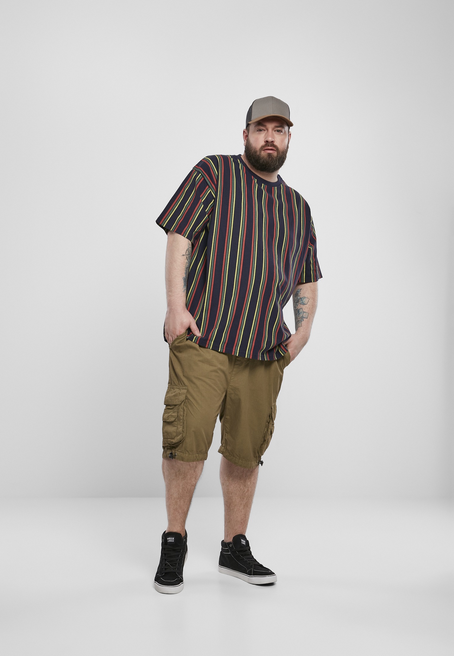 URBAN CLASSICS Stoffhose »Herren Double Pocket Cargo Shorts« (1 tlg.) GE9285