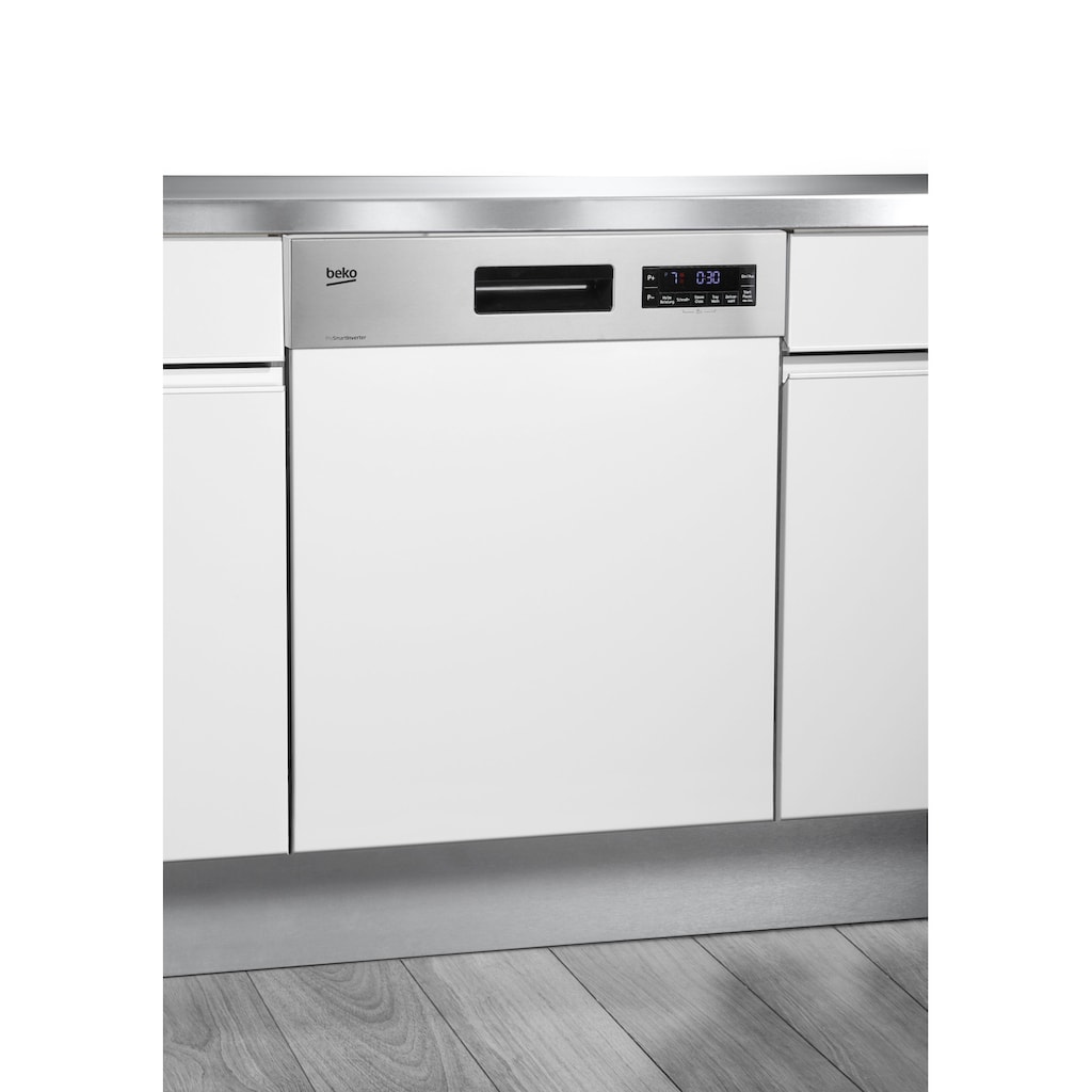 BEKO teilintegrierbarer Geschirrspüler »DSN6634FX2«, DSN6634FX2, 14 Maßgedecke