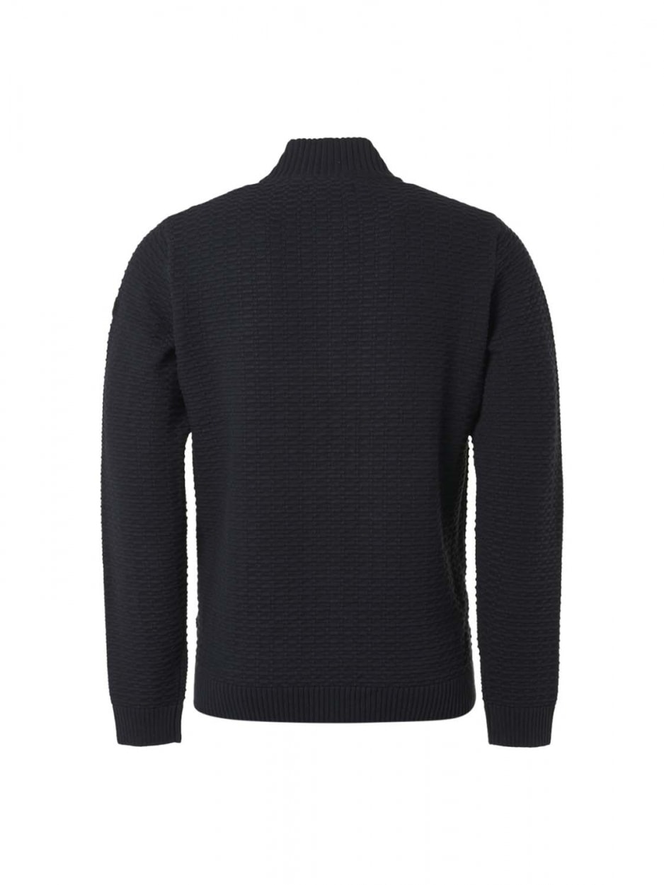 NO EXCESS Rundhalspullover »No Excess Sweater Cardigan Jacquard«