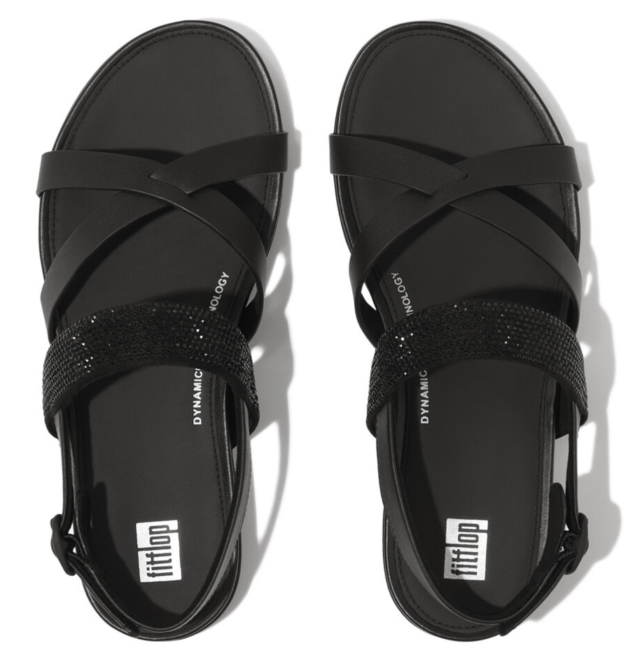 Fitflop Sandale "GRACIE CRYSTAL LEATHER STRAPPY BACK-STRAP SANDALS", Sommer günstig online kaufen