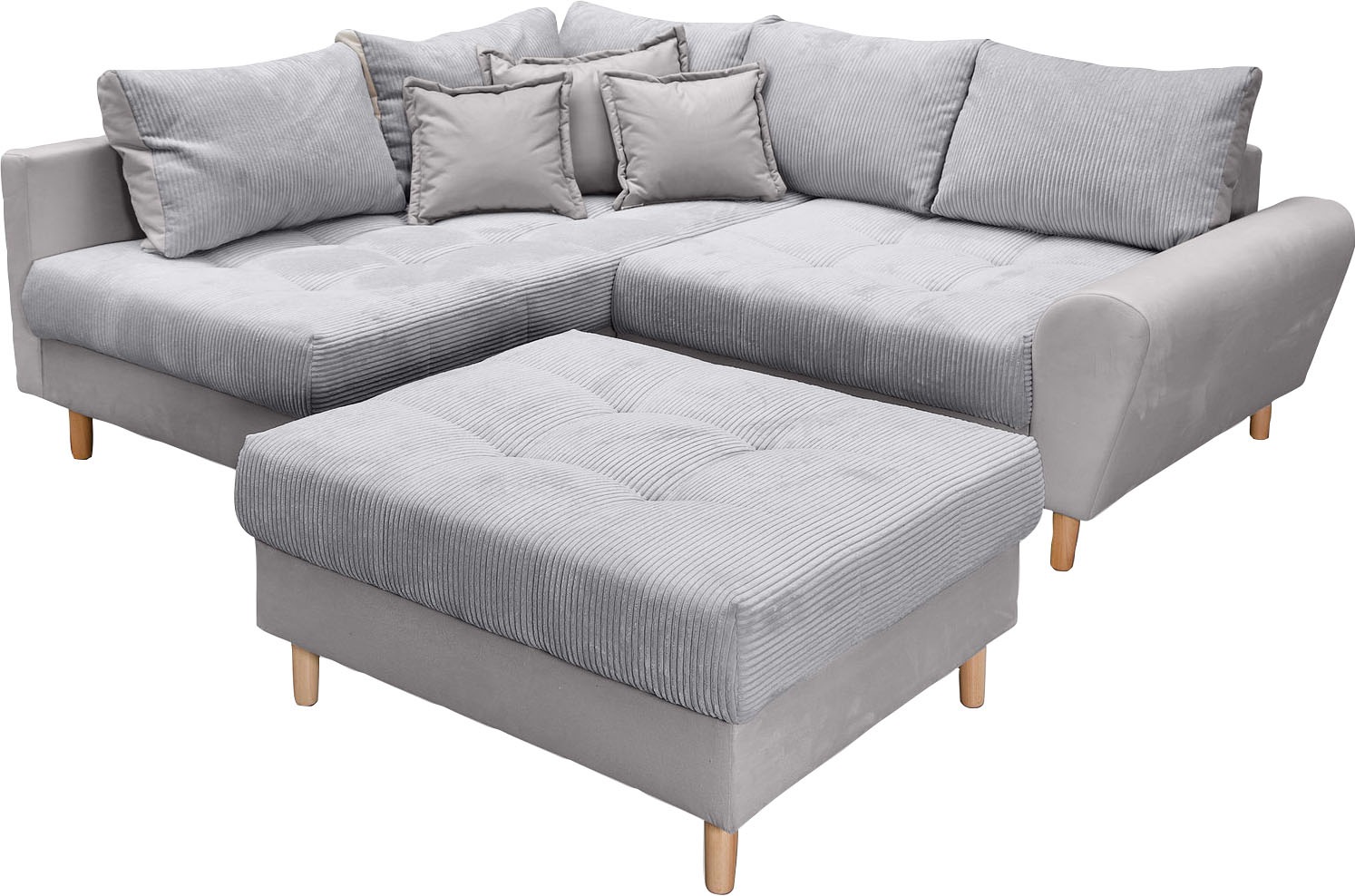 Home affaire Ecksofa "Rice L-Form inkl. Hocker", (Set, mit Hocker), mit Bon günstig online kaufen