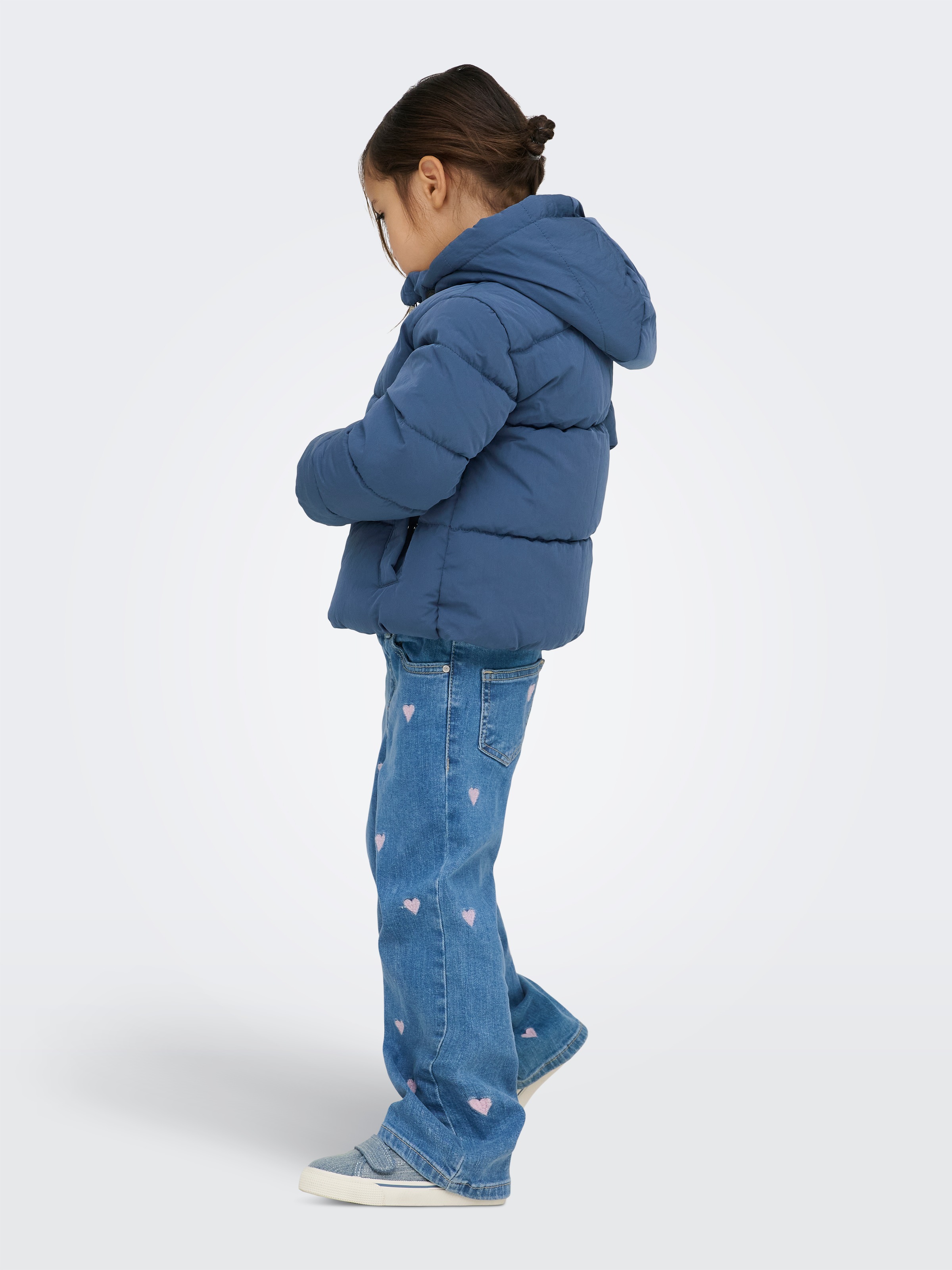KIDS ONLY Steppjacke »KMGDOLLY LIFE SHORT PUF JACKET OTW NOOS« mit Kapuze Materialmix