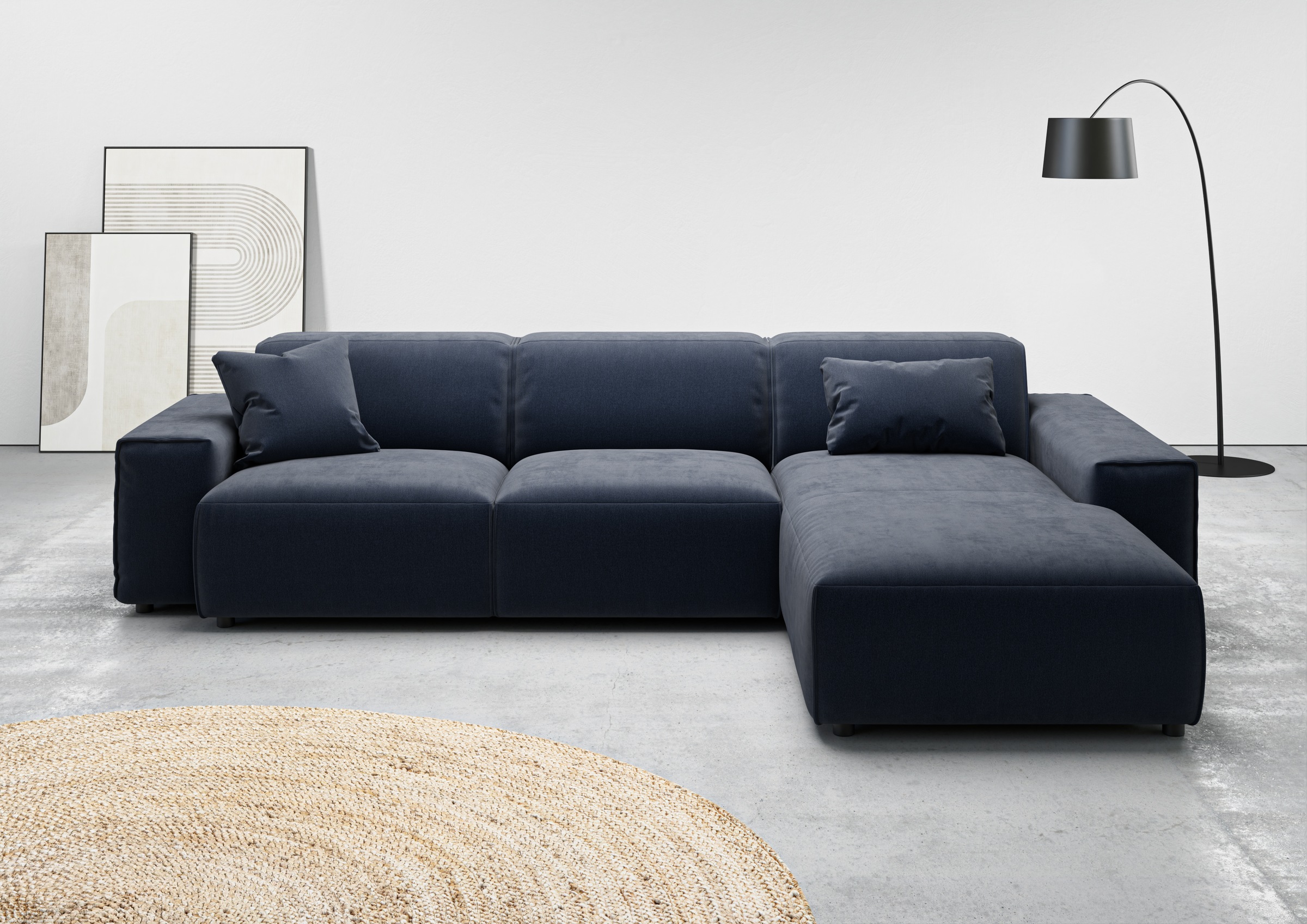 andas Ecksofa »Glimminge auch in Breitcord, Feincord, Bouclé + Easy care-Bezug«, L-Form, Breite 294, Zierkissen