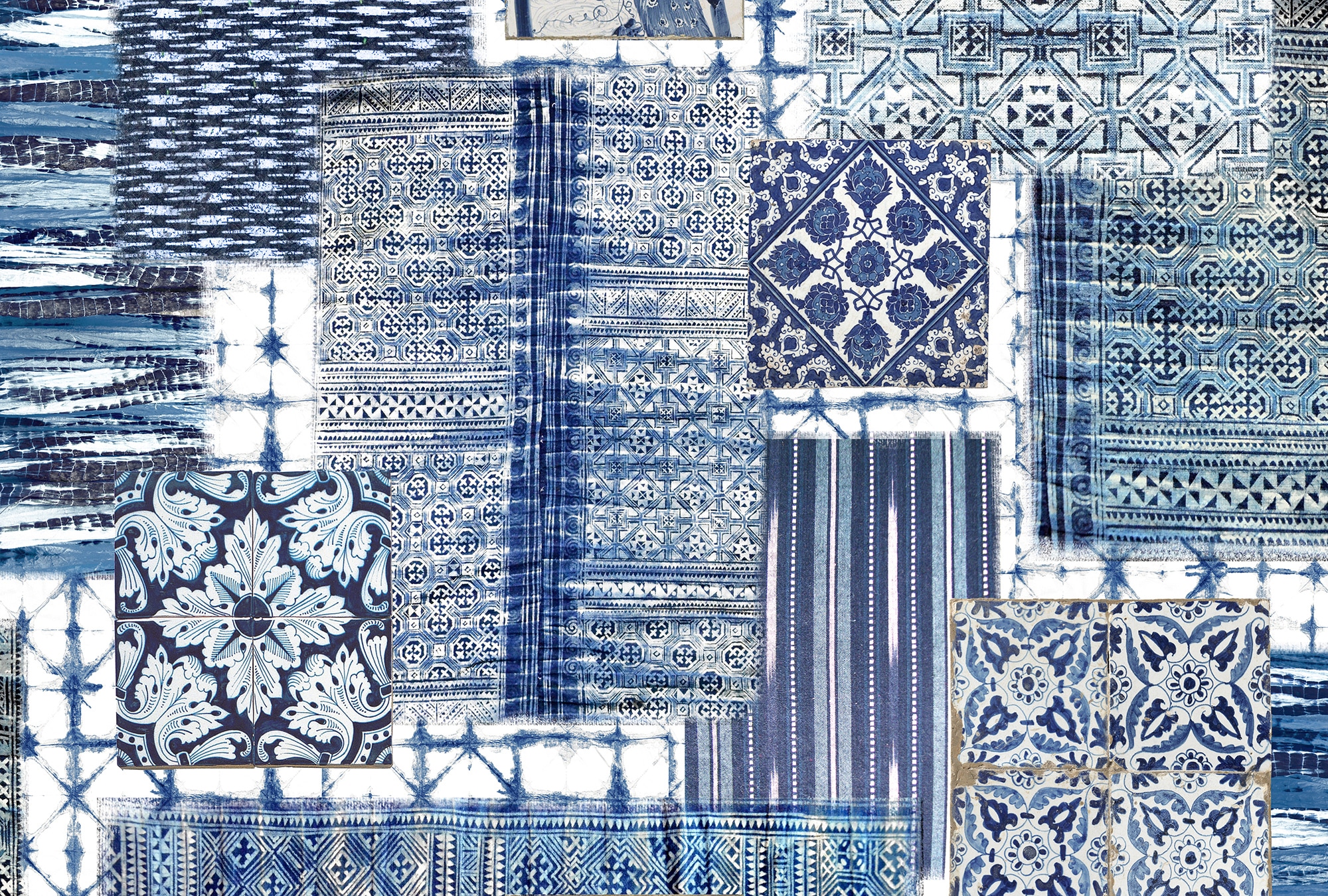 Architects Paper Fototapete "Atelier 47 Patchwork 3" mehrfarbig glatt Vlies, Wand, Schräge, Decke