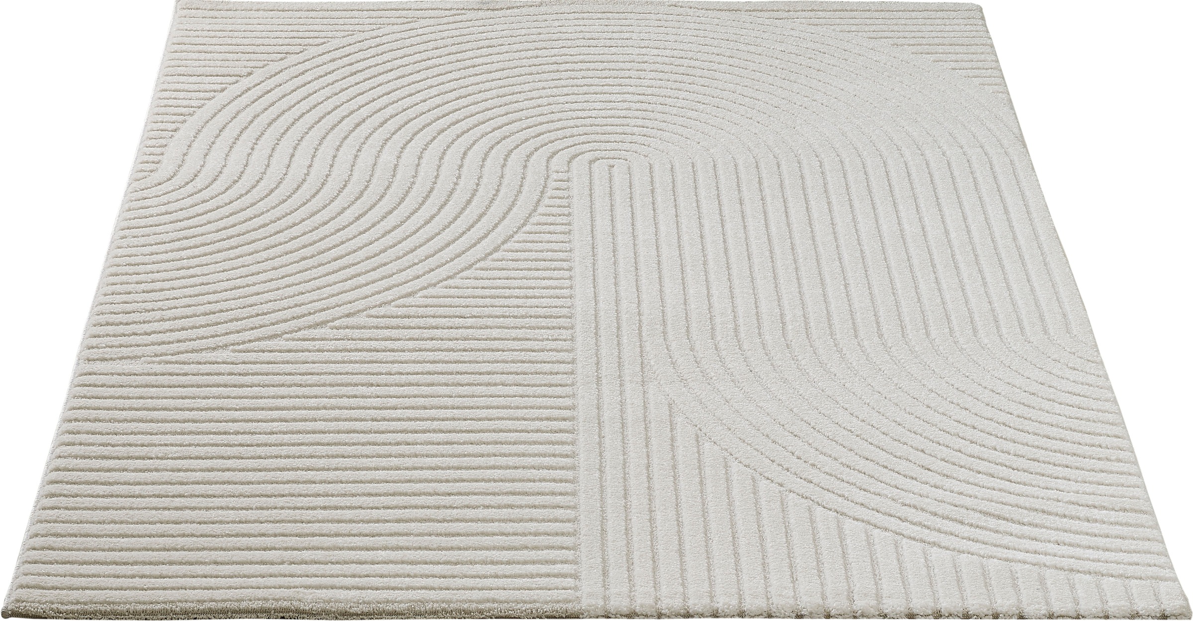 merinos Teppich »Elio«, rechteckig, 16 mm Höhe, moderner Kurzflor Teppich mit Hoch-Tief-Effekt, 3D Effekt