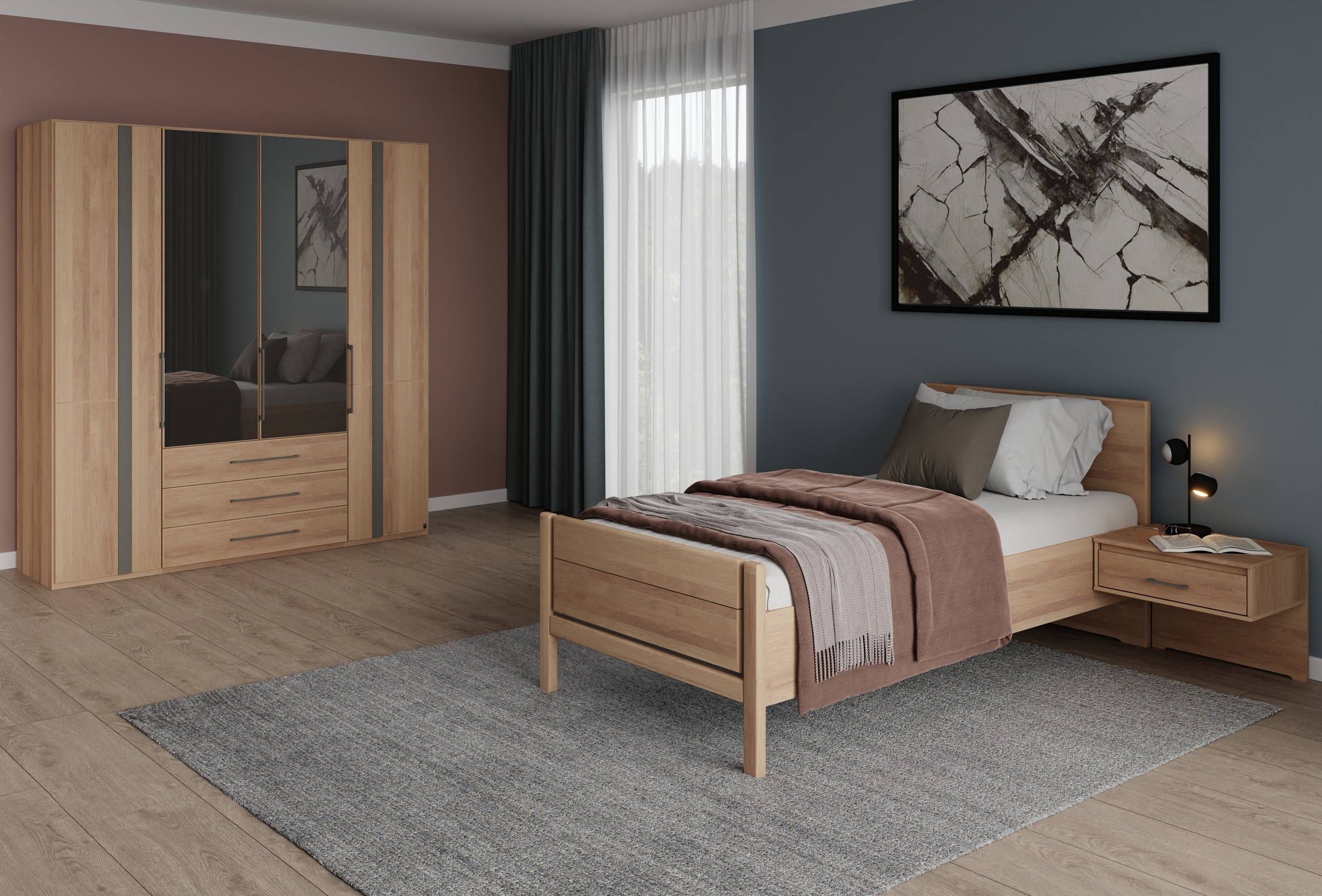 Musterring Schlafzimmer-Set "Sorrent, Kleiderschrank, Bett & Nachtkommoden, günstig online kaufen