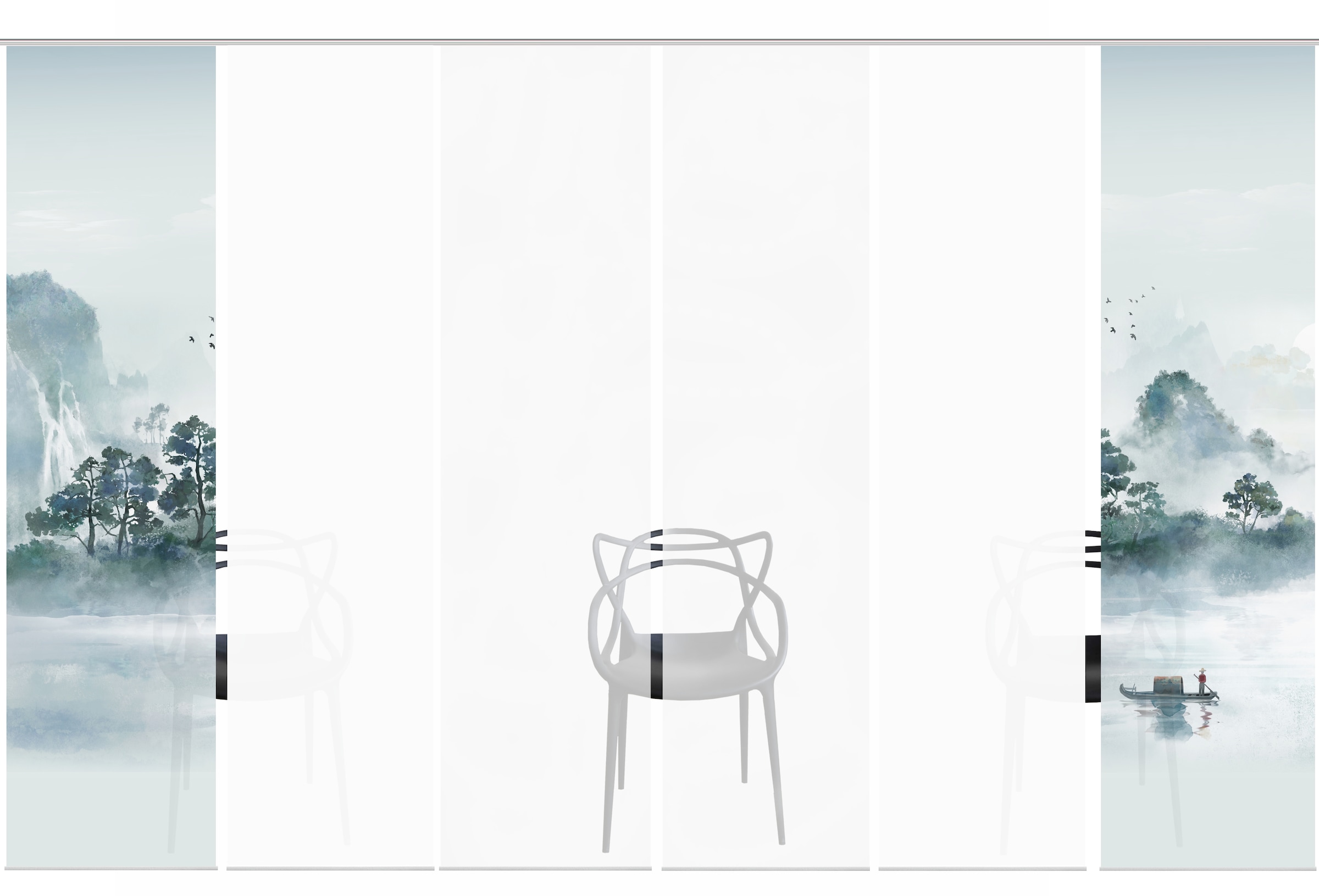 HOME WOHNIDEEN Schiebegardine "VITNAM" Paneelwagen 6 Stk. tlg. Schiebewand günstig online kaufen