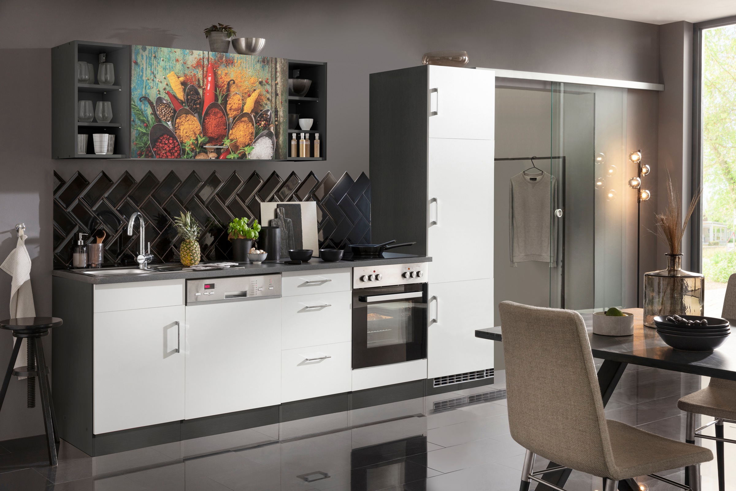 KOCHSTATION Küchenzeile "KS-Paris – Küchen mit einzigartigen Fotomotiven au günstig online kaufen