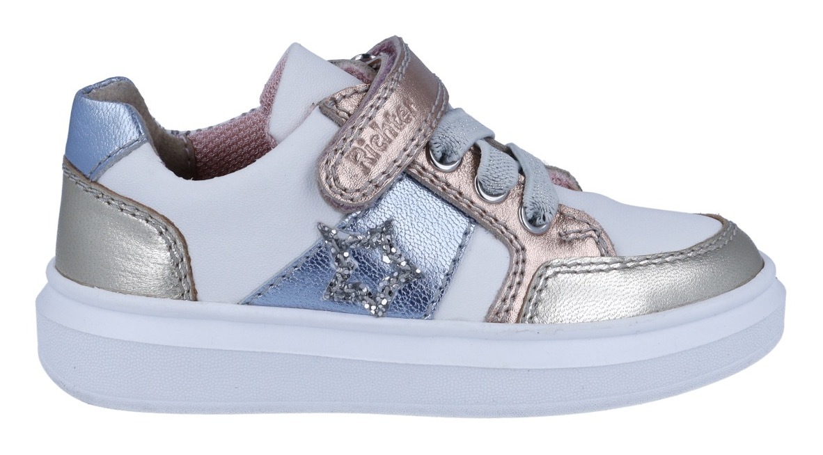 Richter Sneaker »Alessa WMS: Mittel«, Freizeitschuh im Metallic-Look, Größenschablone zum Download