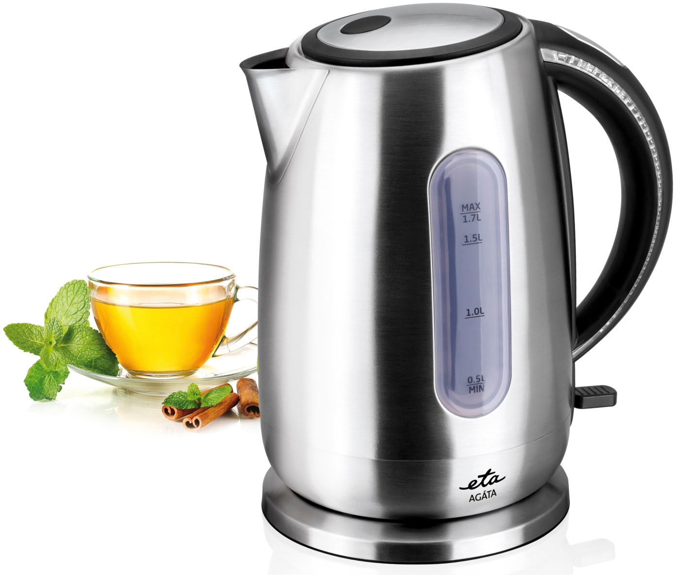 eta Wasserkocher »Agata ETA459890000«, 1,7 l, 2000 W, aus Edelstahl