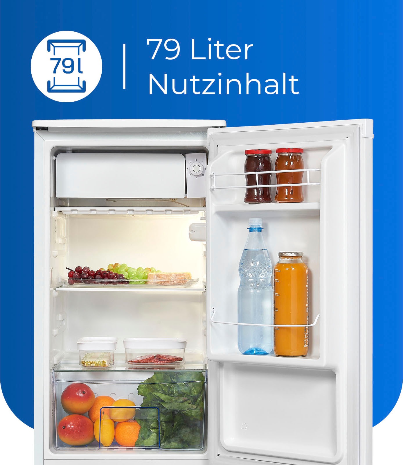 exquisit Kühlschrank »KS86-0-090E«, 79 L Volumen