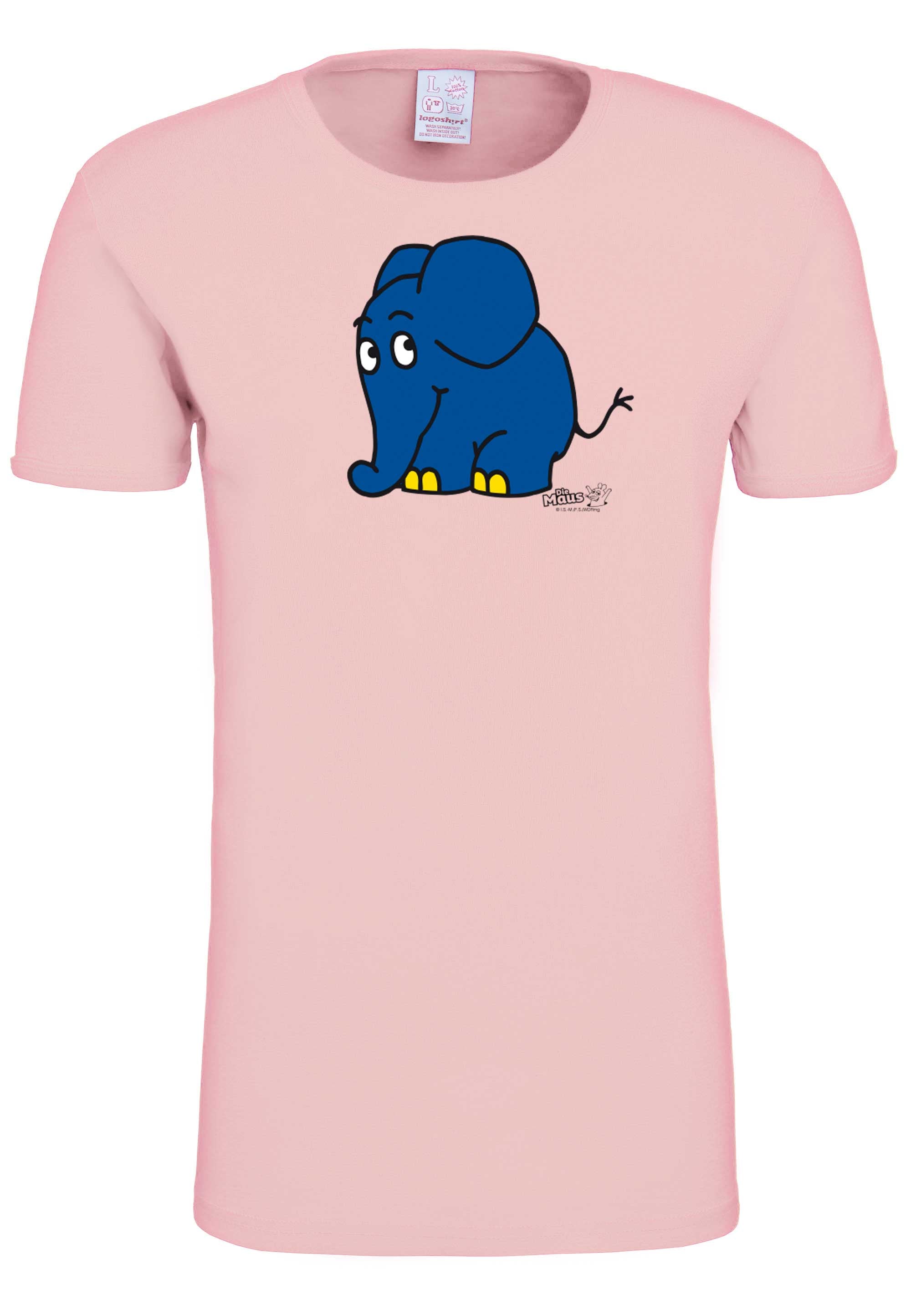 LOGOSHIRT T-Shirt »Sendung mit der Maus - Elefant«, mit coolem Print