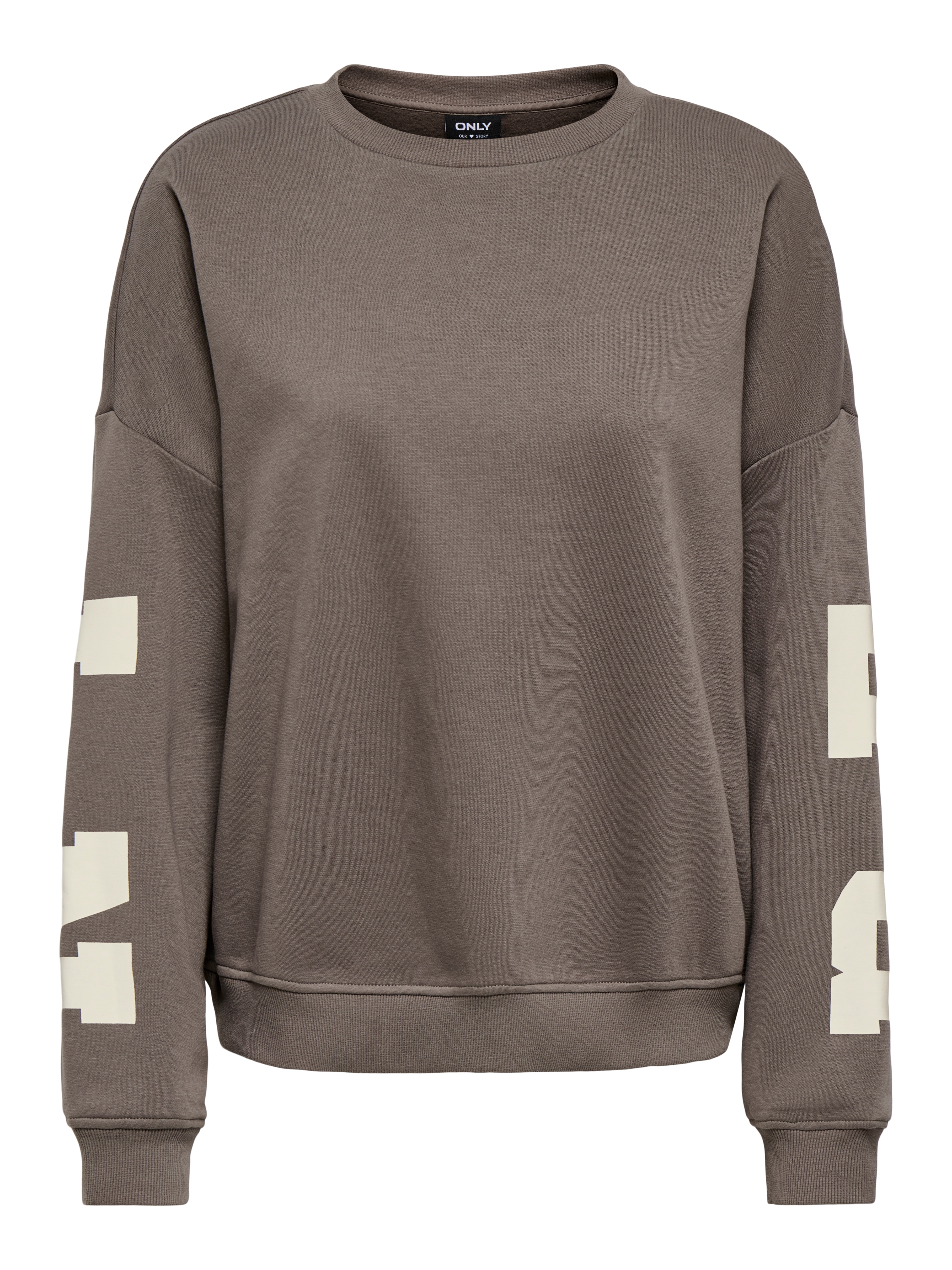 ONLY Sweatshirt "ONLSWEAT L/S BACK/SLEEVE PRINT SWT NOOS", Baumwollmischung, loose fit