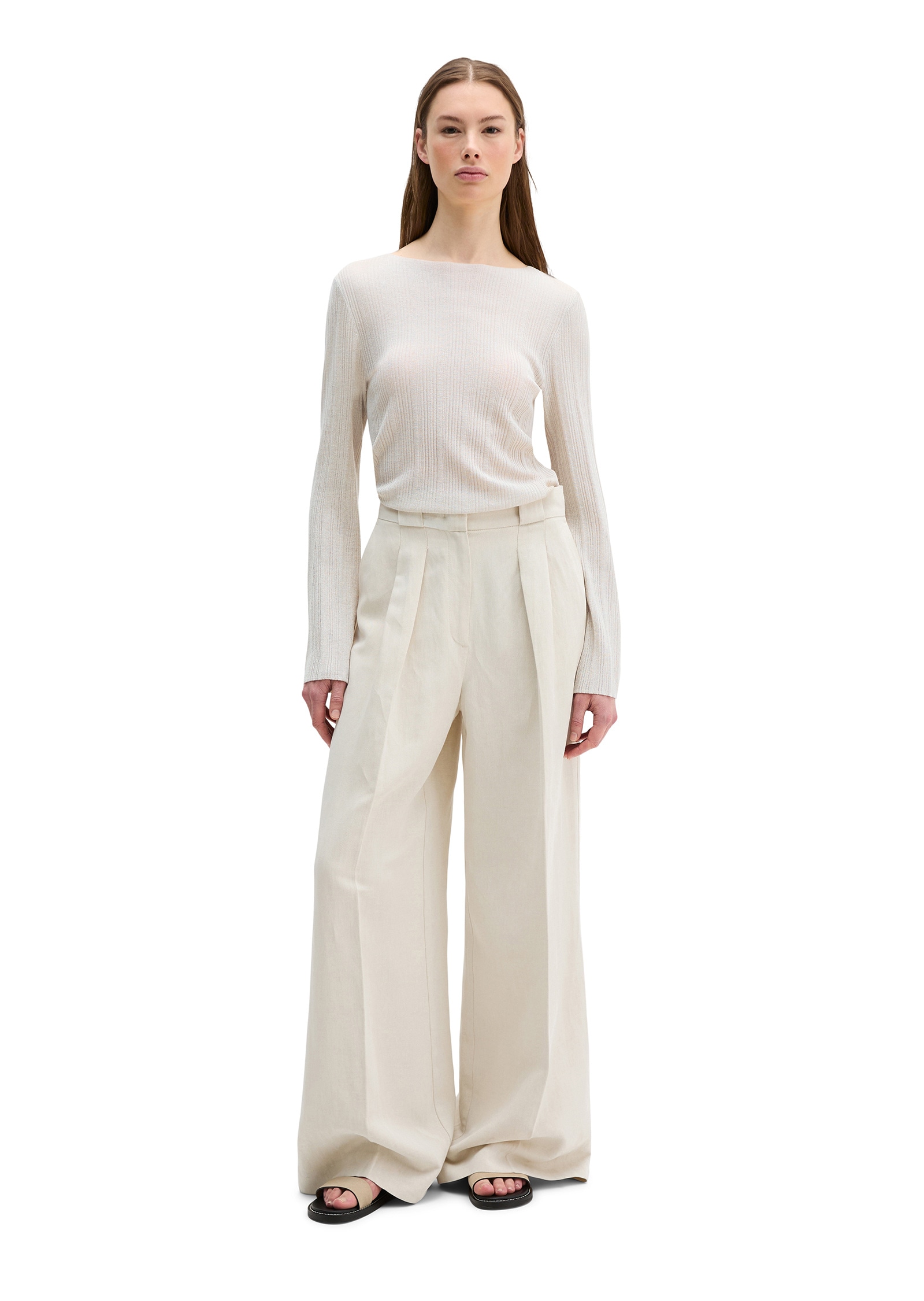 Marc O'Polo Strickpullover »aus edlem Viskose-Leinen-Mix«