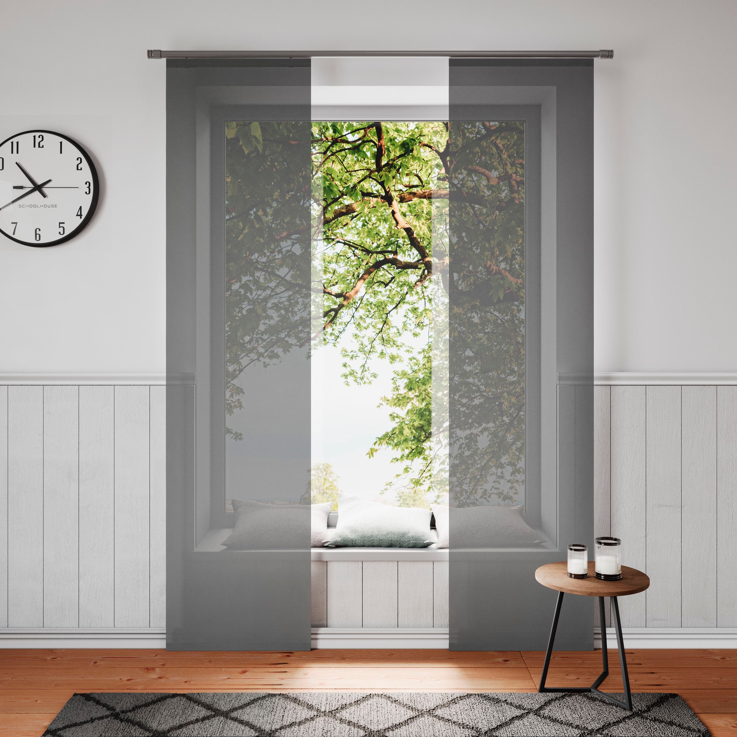 Neutex for you Schiebegardine "Galena Uni" Klettband 1 Stk. tlg. inkl. Befe günstig online kaufen