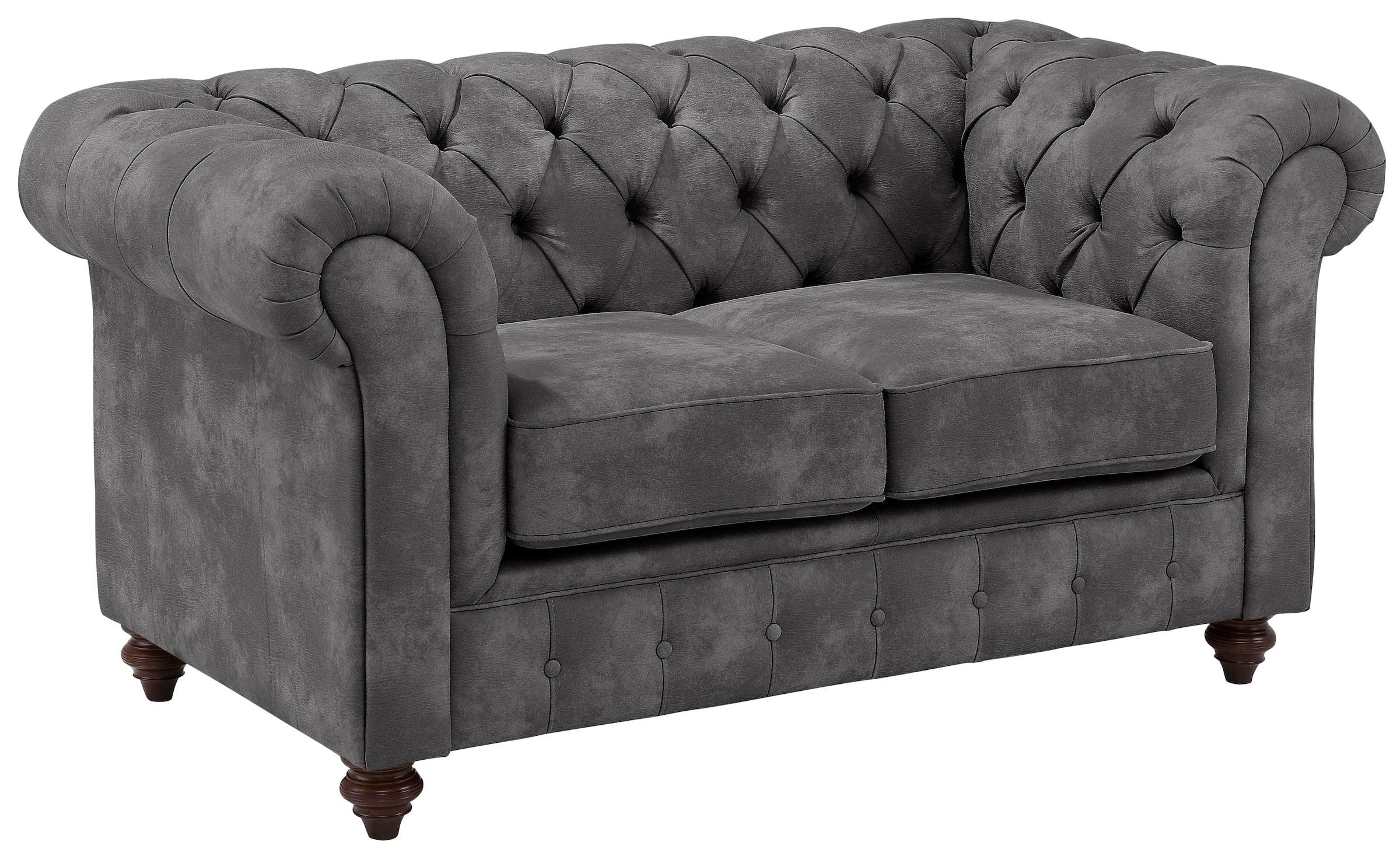 Home affaire Chesterfield-Sofa "Chesterfield 2-Sitzer B/T/H: 150/89/74 cm", günstig online kaufen