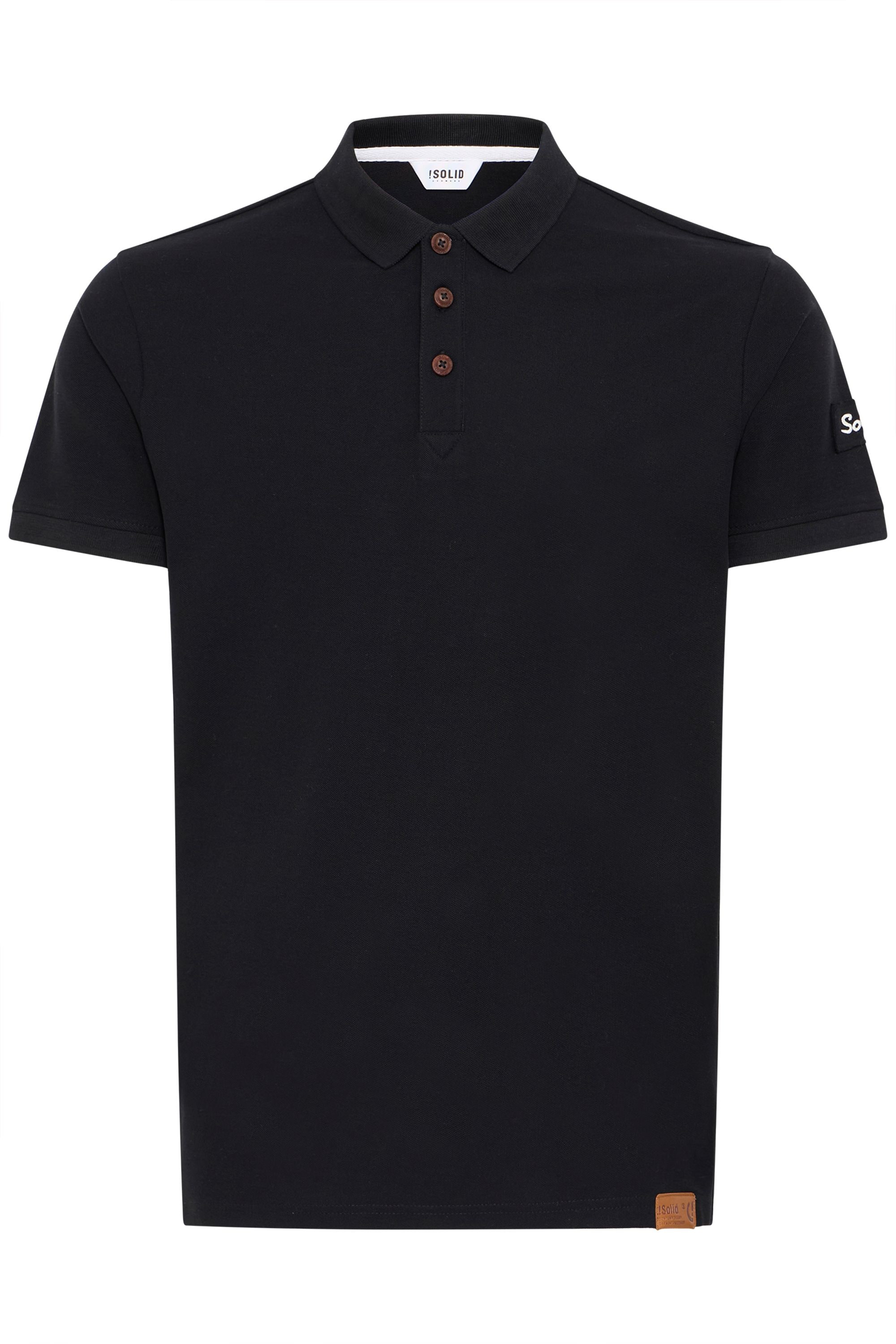 !solid Poloshirt SOLID "Poloshirt SDTripPolo", Herren, Gr. L, schwarz, Obermaterial: 60% Baumwolle CO. 40% Polyester PES., Shirts
