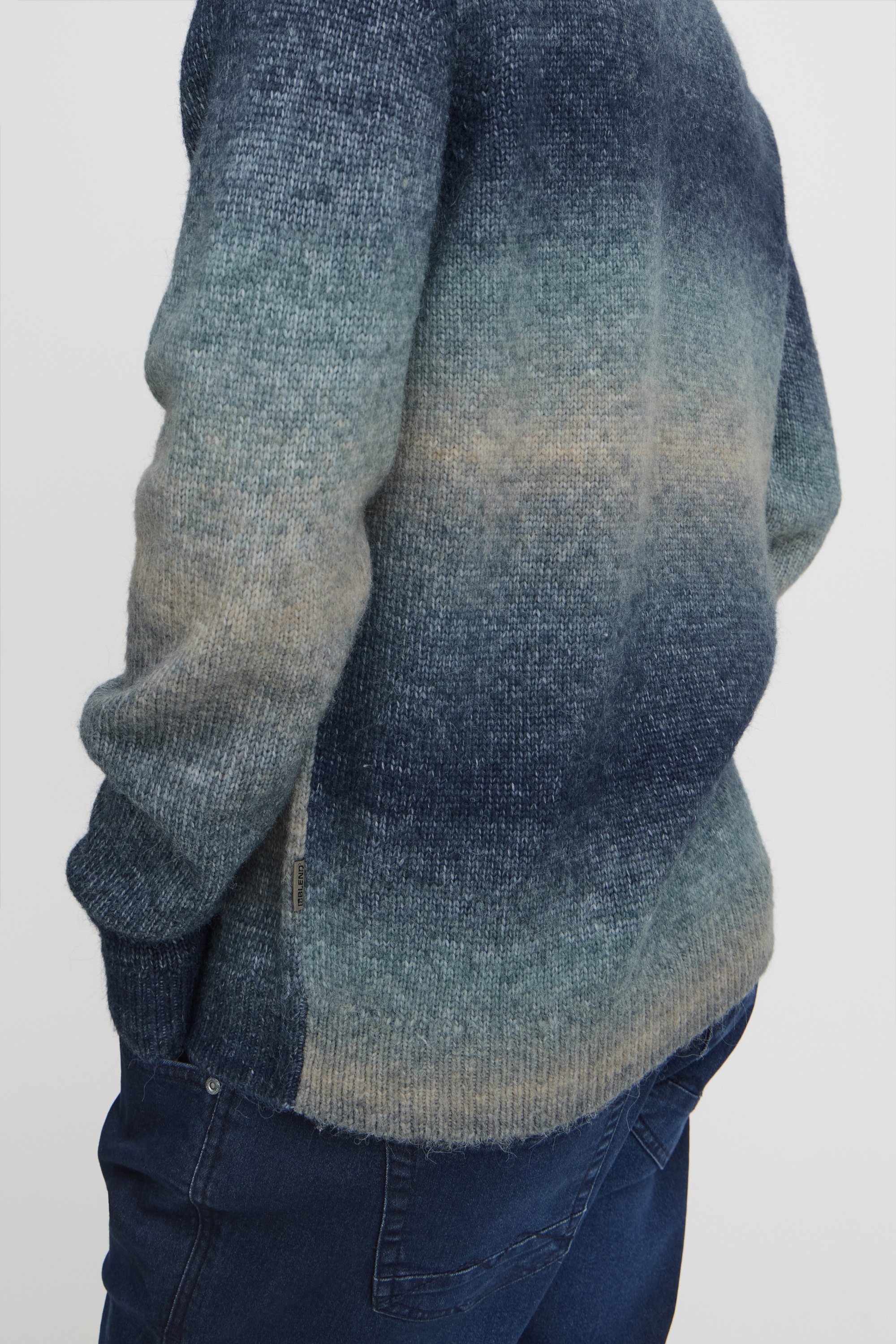 Blend Strickpullover »BHPullover« Klassischer Grobstrickpullover mit farbverlauf