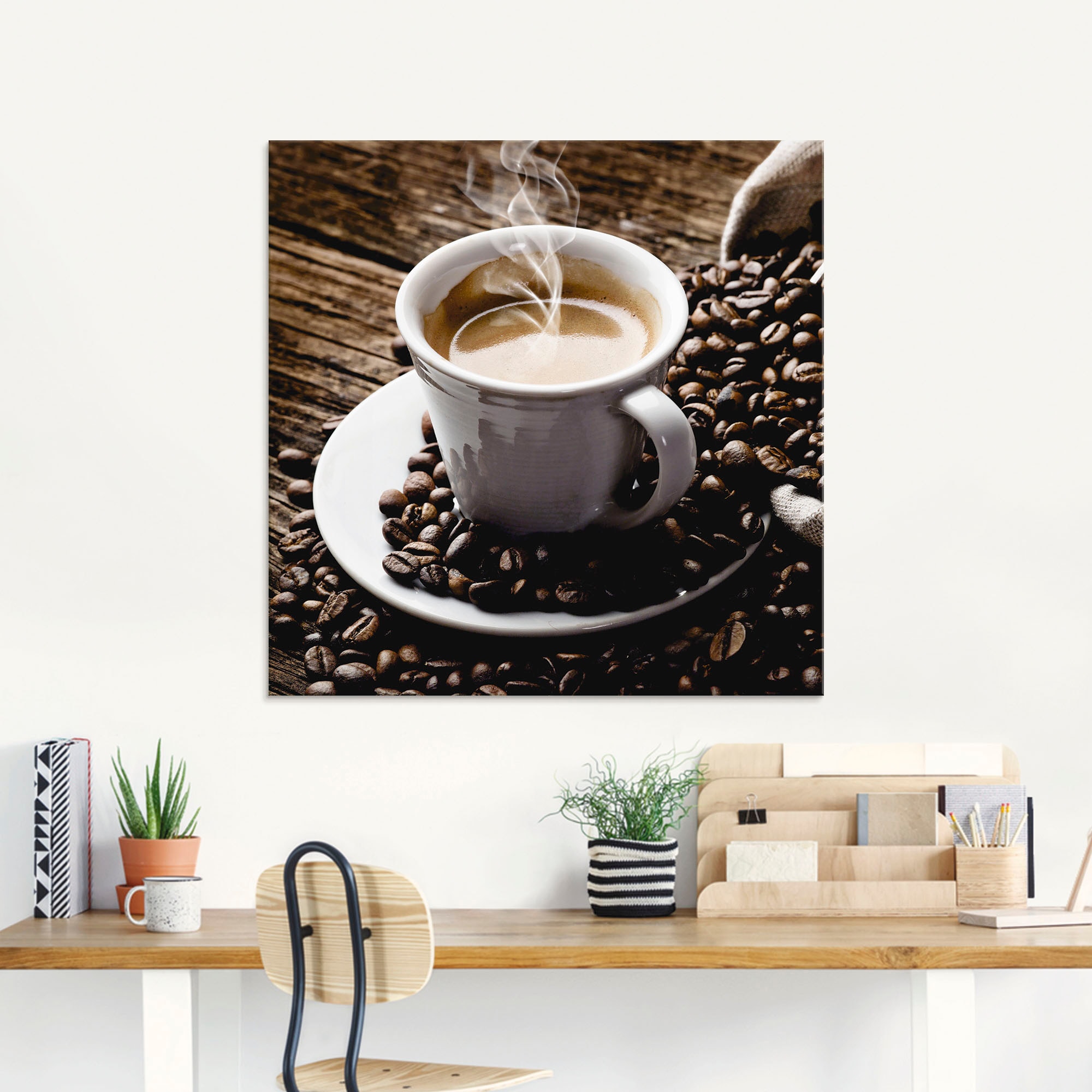 Artland stiklinis paveikslas »Heißer Kaffee - dampfender Kaffee« Getränke (1 St.)