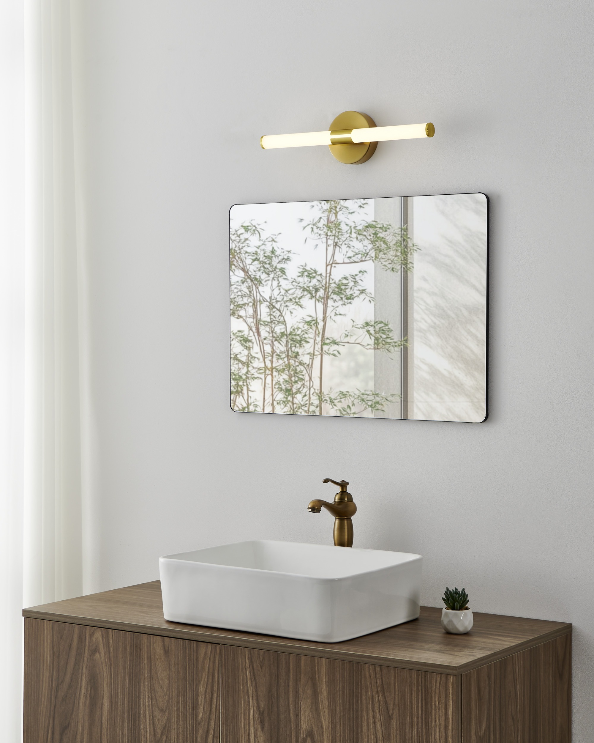 EGLO Spiegelleuchte »RAMOLA Spiegellampe - Stahl - LED - 7,5W - IP44« LED-Modul 1 Stk. Kaltweiß | Neutralweiß | Warmweiß