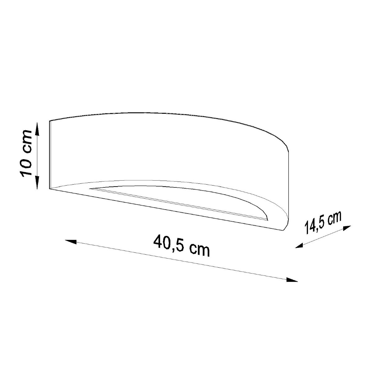 SOLLUX lighting Wandleuchte »ATENA«, 1 flammig, Leuchtmittel E27 | ohne Leuchtmittel, Das Oberteil scheint