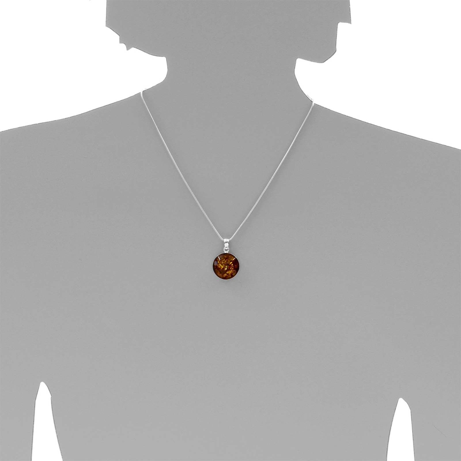 OSTSEE-SCHMUCK Kette mit Anhänger »Ostsee-Schmuck Kette mit Anhänger Classic 19 mm«, (2 tlg.)