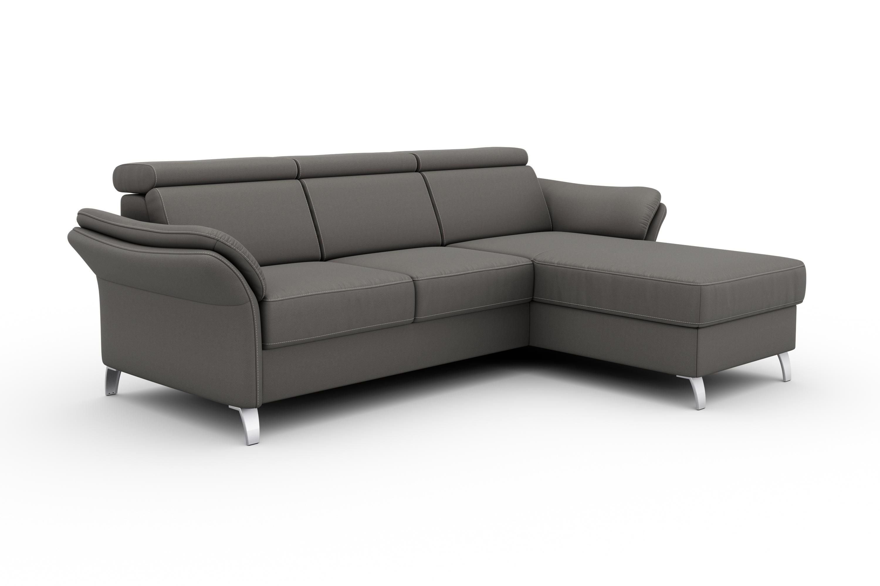 Thumbnail - sit&more Ecksofa "Vincenzo L-Form" inklusive Kopfteilverstellung, wahlweise mit Bettfunktion, Bettkasten