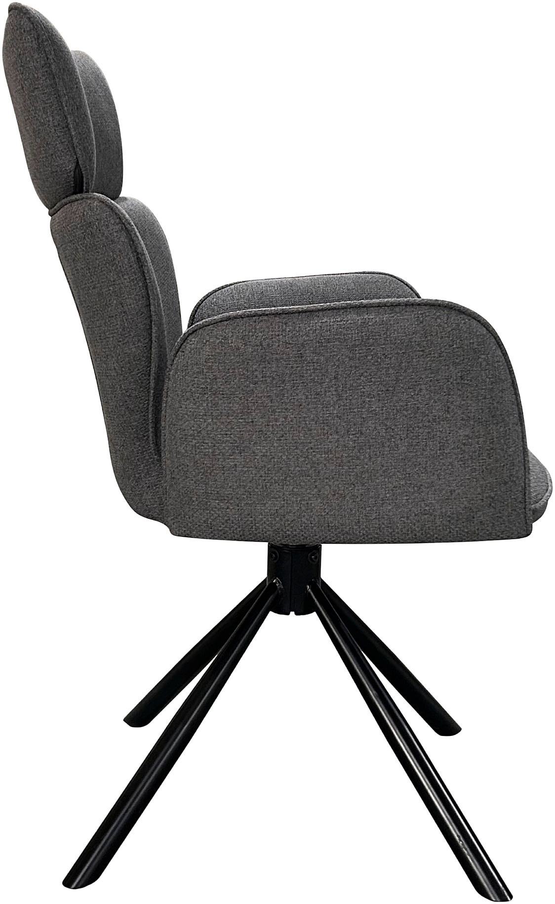 byLIVING Esszimmerstuhl »SEATTLE« (Set) 2 Stk.Webstoff in anthrazit, bis 110 kg, 360° drehbar, Schaumstoff