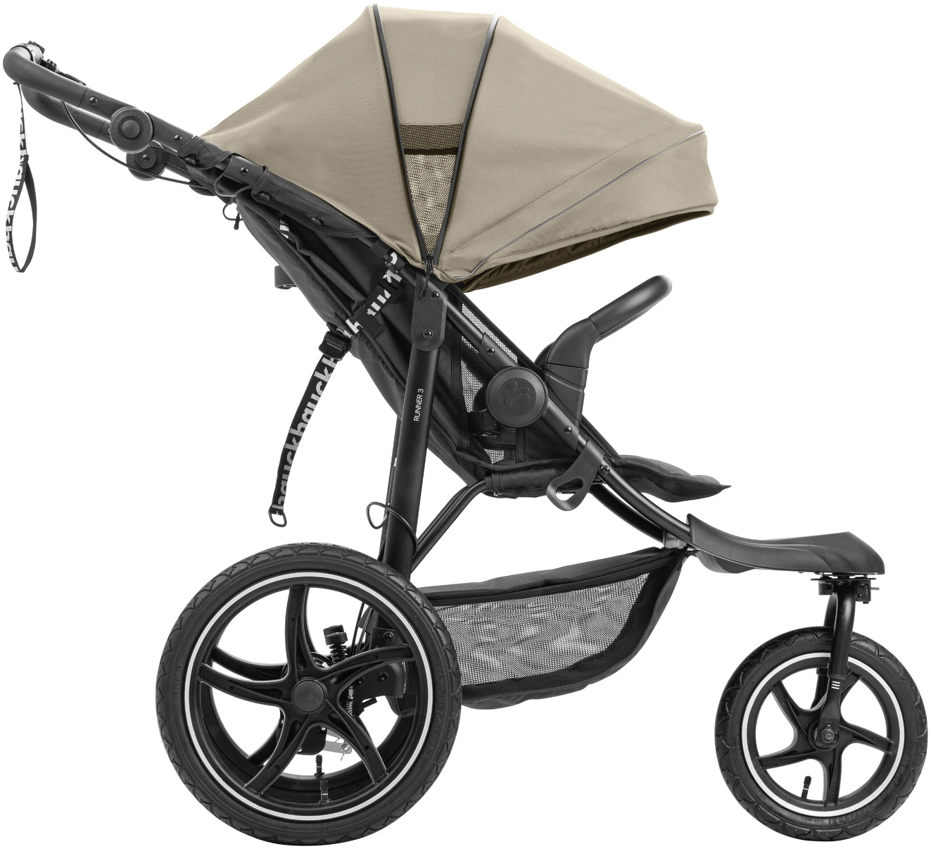 Hauck Dreirad-Kinderwagen »Runner 3, olive«, 22 kg, mit XXL-Lufträdern und Handbremse; bis 22 kg beslastbar